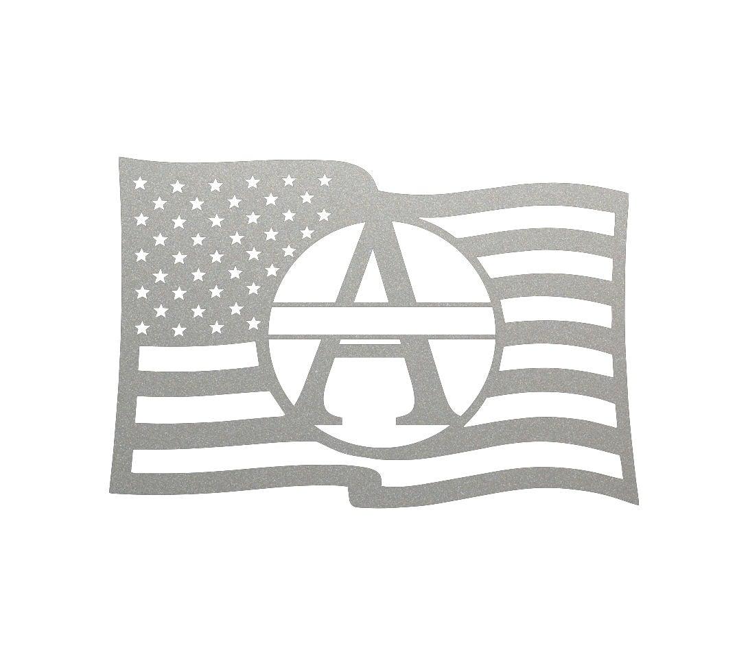 American Flag Monogram - Cool Metal Signs