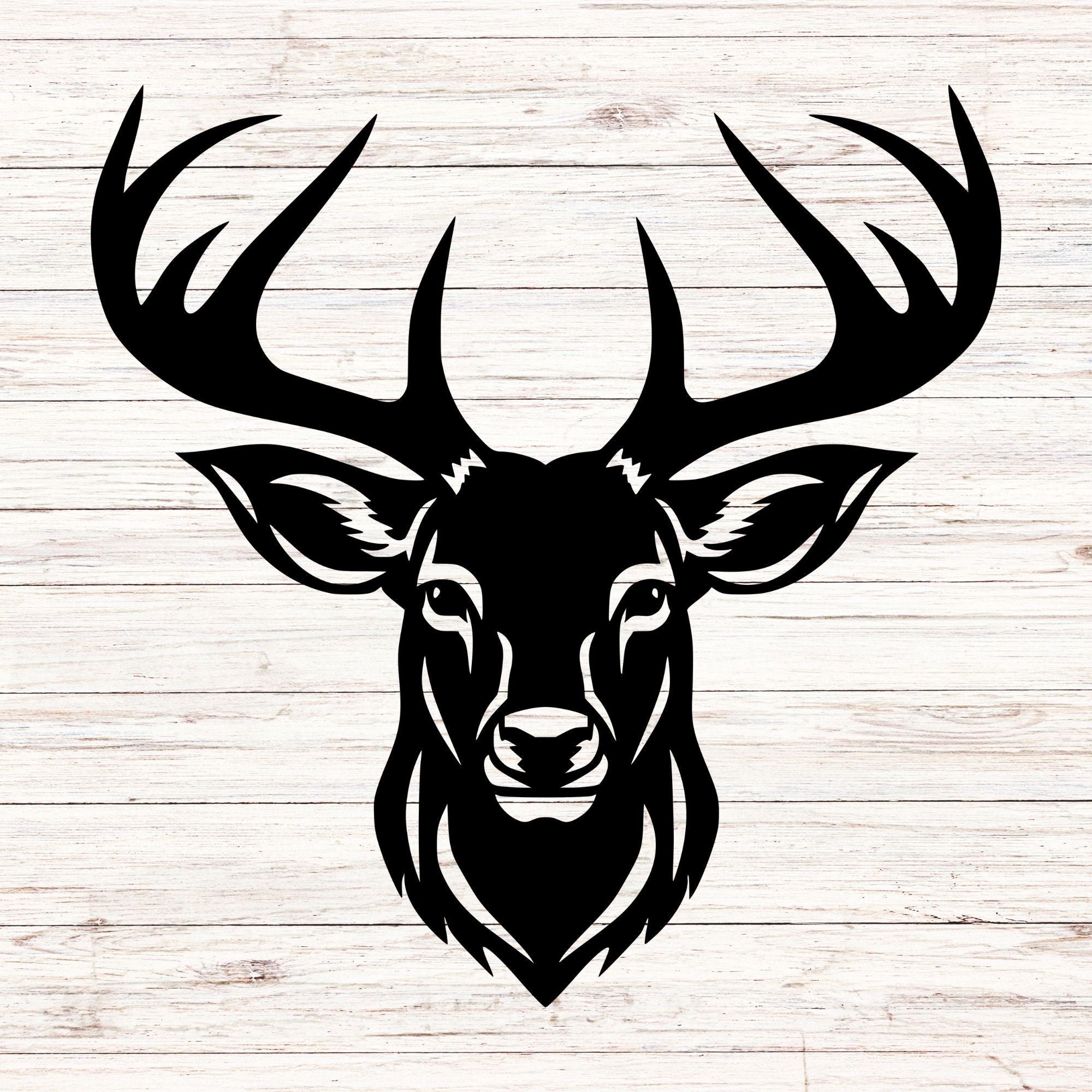 Antlered Deer Portrait Sign - Cool Metal Signs