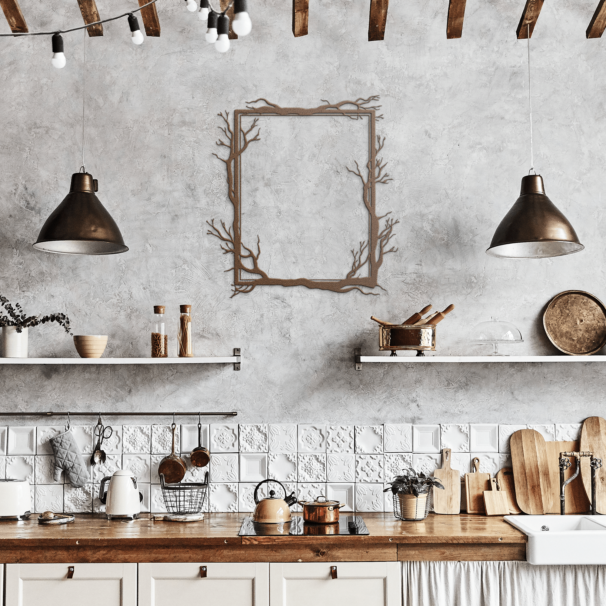 Branch Frame Metal Sign - Cool Metal Signs