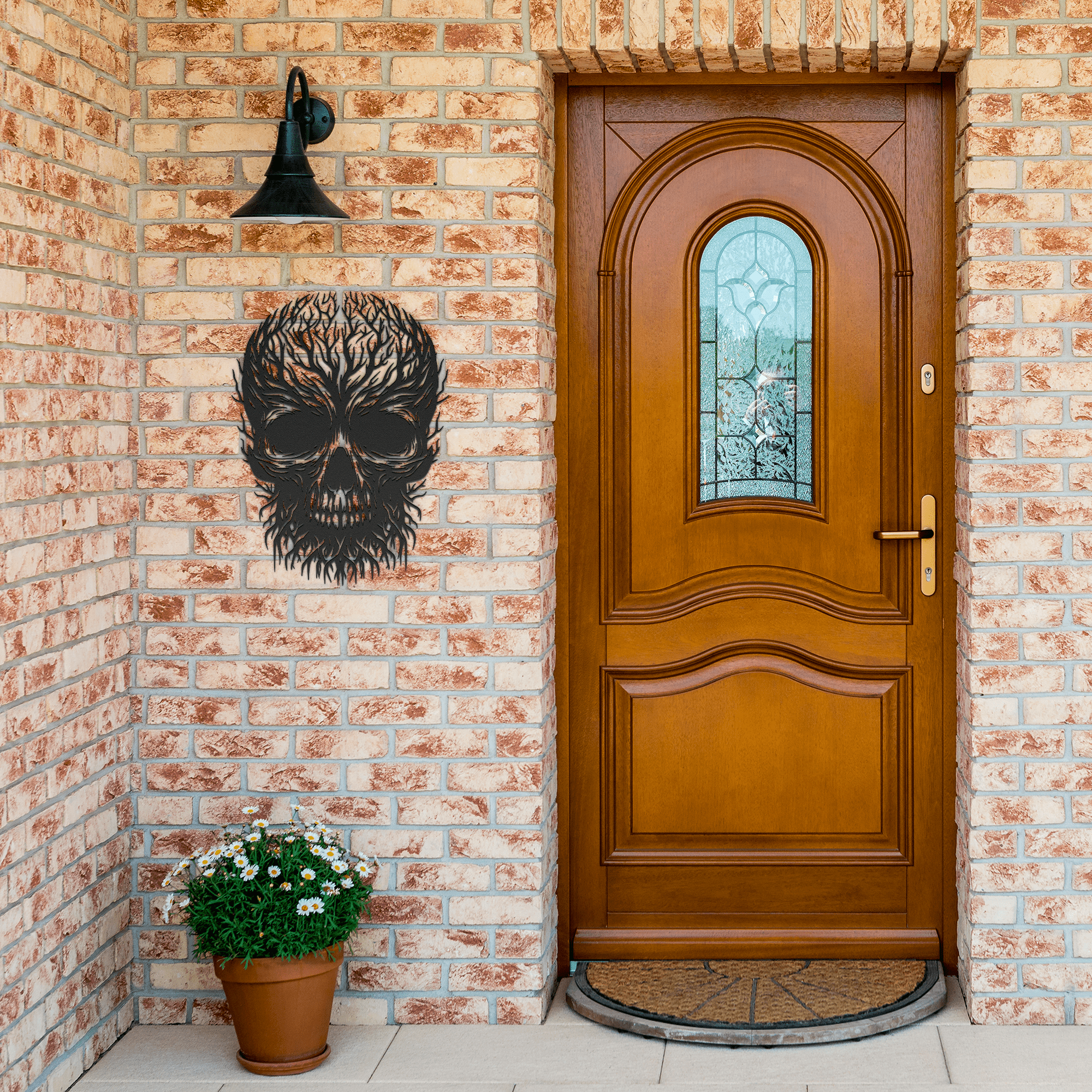 Branches of Skull Metal Sign - Cool Metal Signs