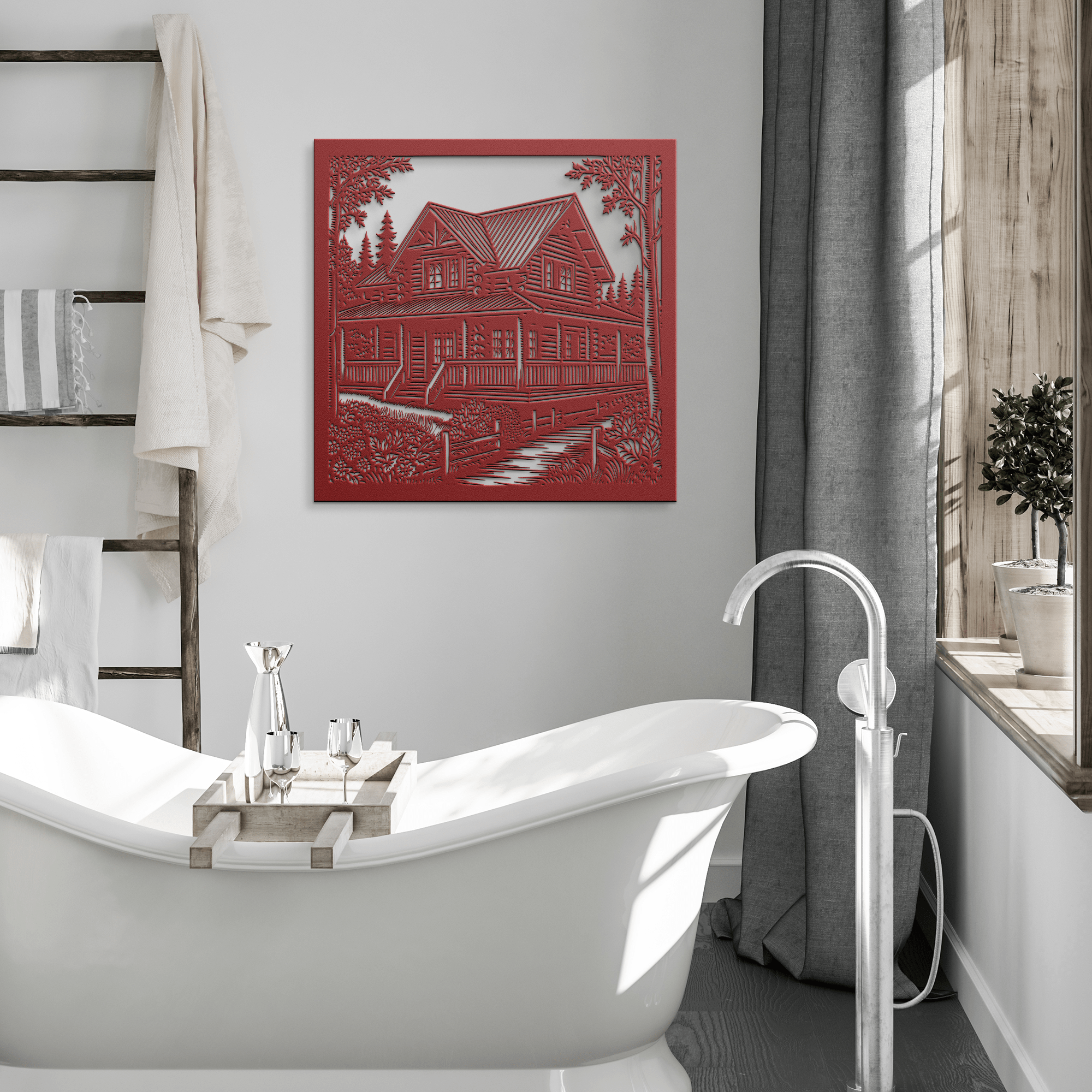 Cabin in the Woods Metal Sign - Cool Metal Signs