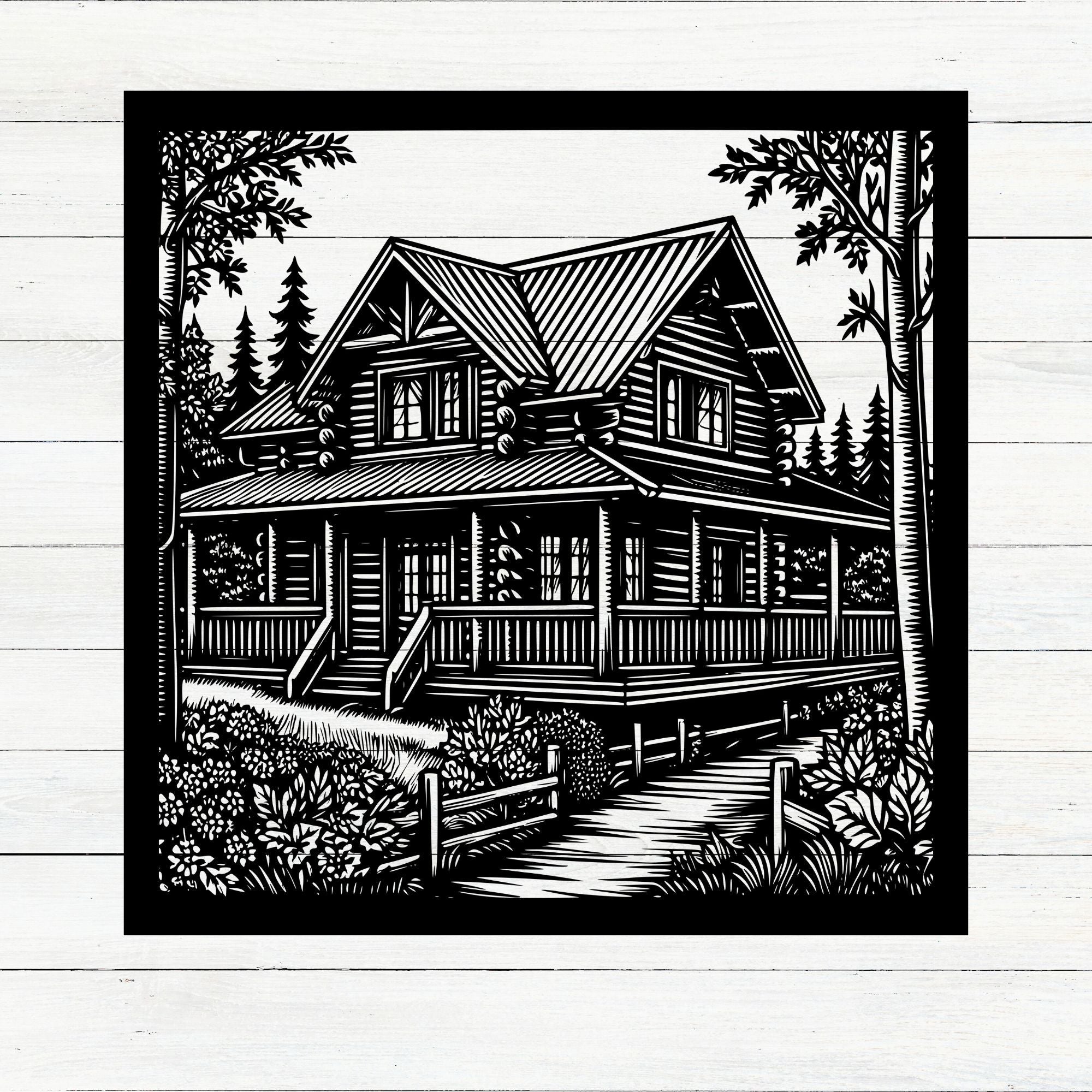 Cabin in the Woods Metal Sign - Cool Metal Signs