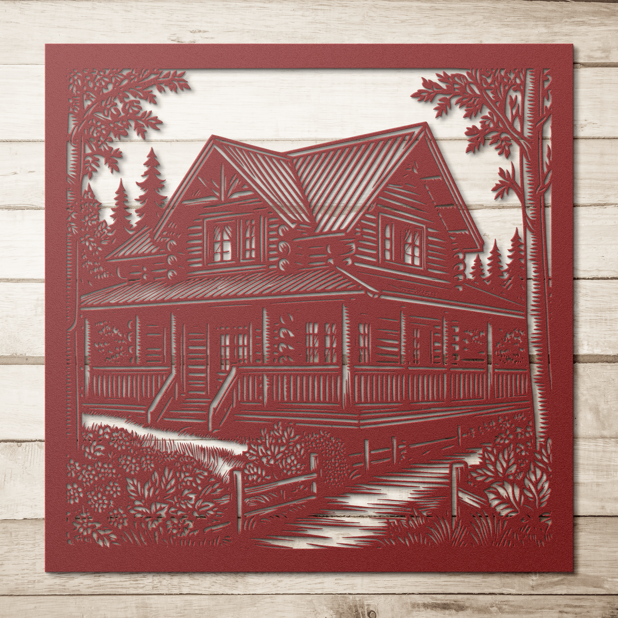 Cabin in the Woods Metal Sign - Cool Metal Signs