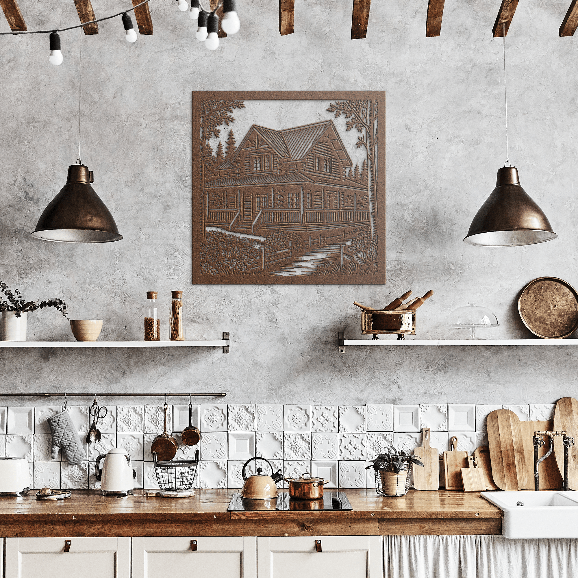 Cabin in the Woods Metal Sign - Cool Metal Signs