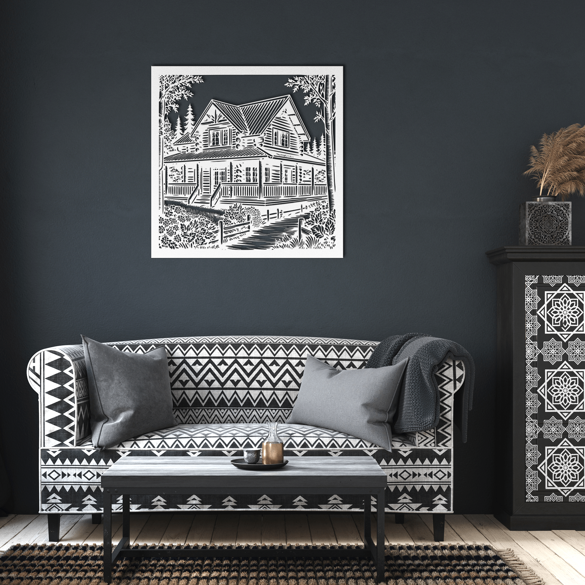 Cabin in the Woods Metal Sign - Cool Metal Signs