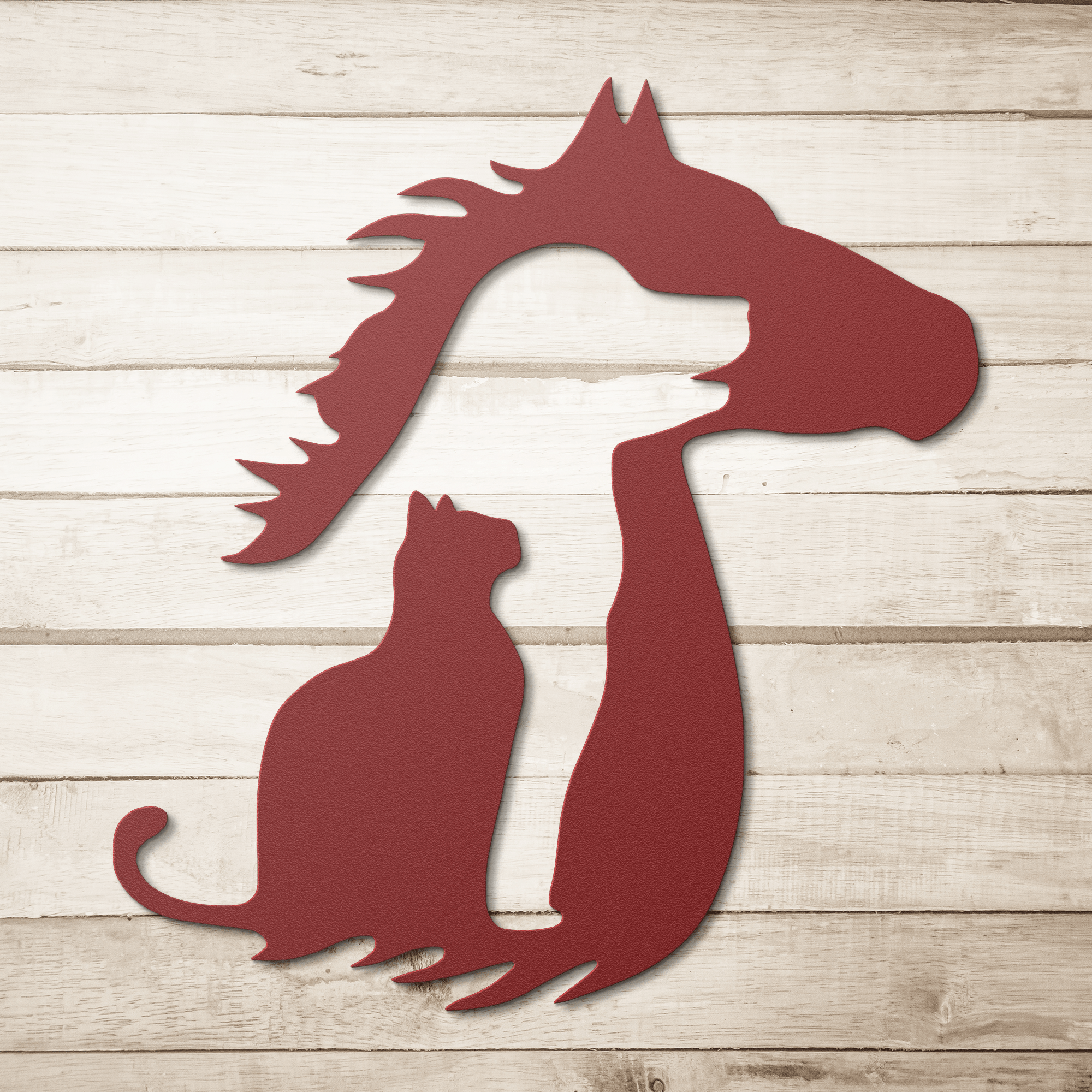 Cat Dog Horse Metal Sign - Cool Metal Signs