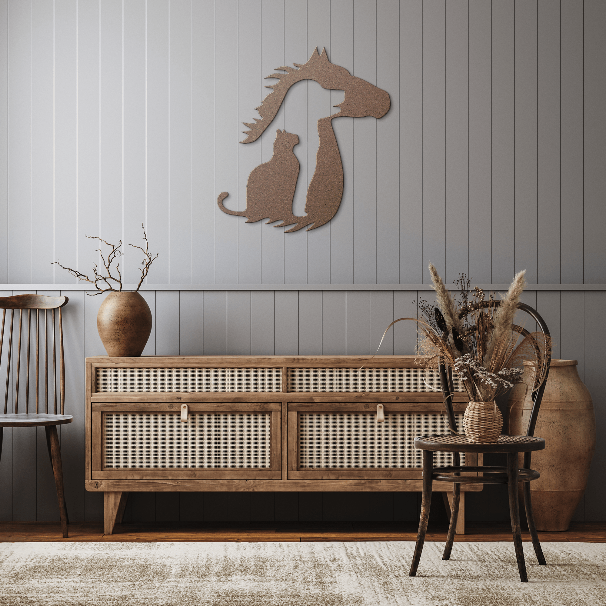 Cat Dog Horse Metal Sign - Cool Metal Signs