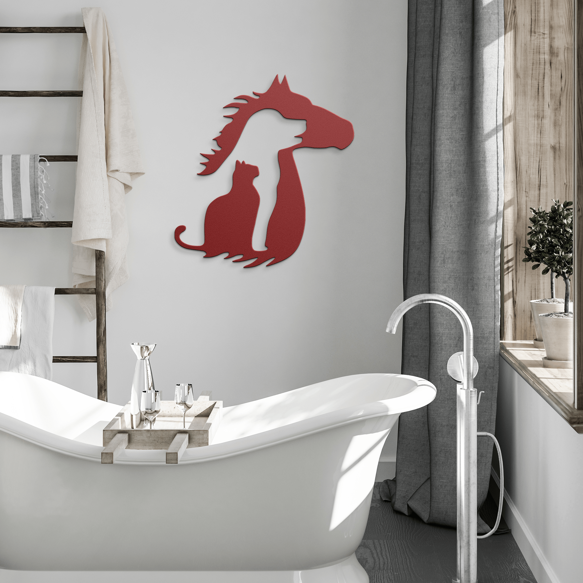 Cat Dog Horse Metal Sign - Cool Metal Signs