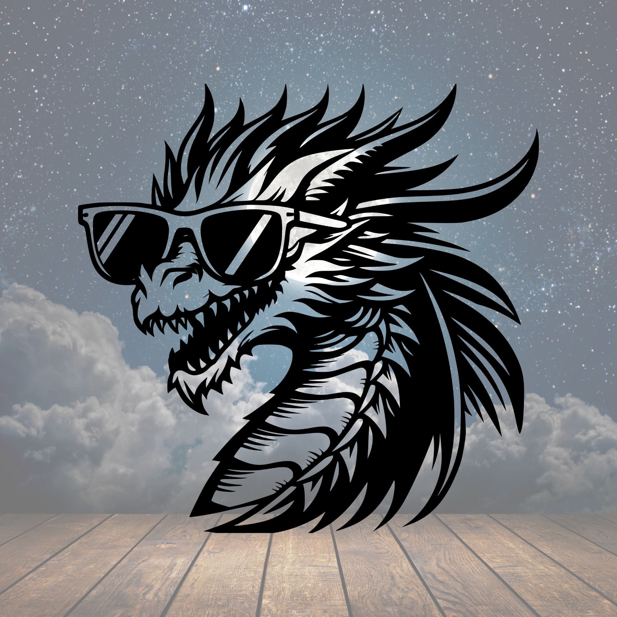 Cool Dragon Metal Sign - Cool Metal Signs