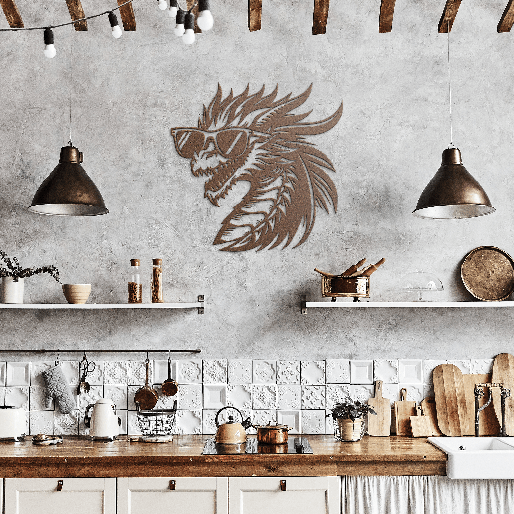 Cool Dragon Metal Sign - Cool Metal Signs