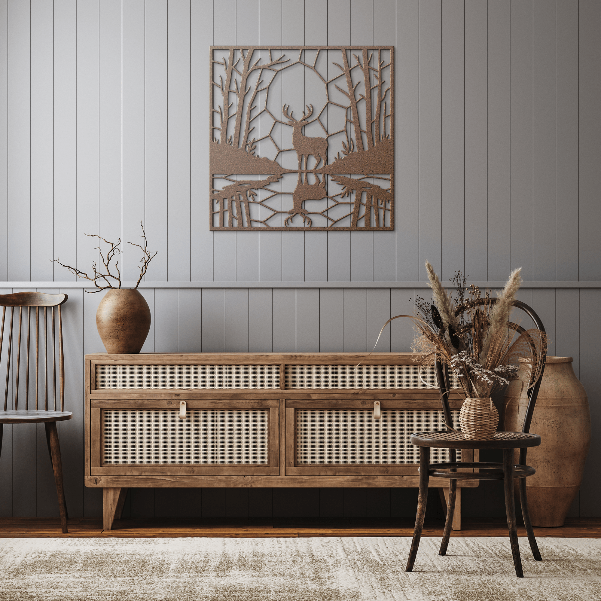 Deer Mosaic Metal Sign - Cool Metal Signs