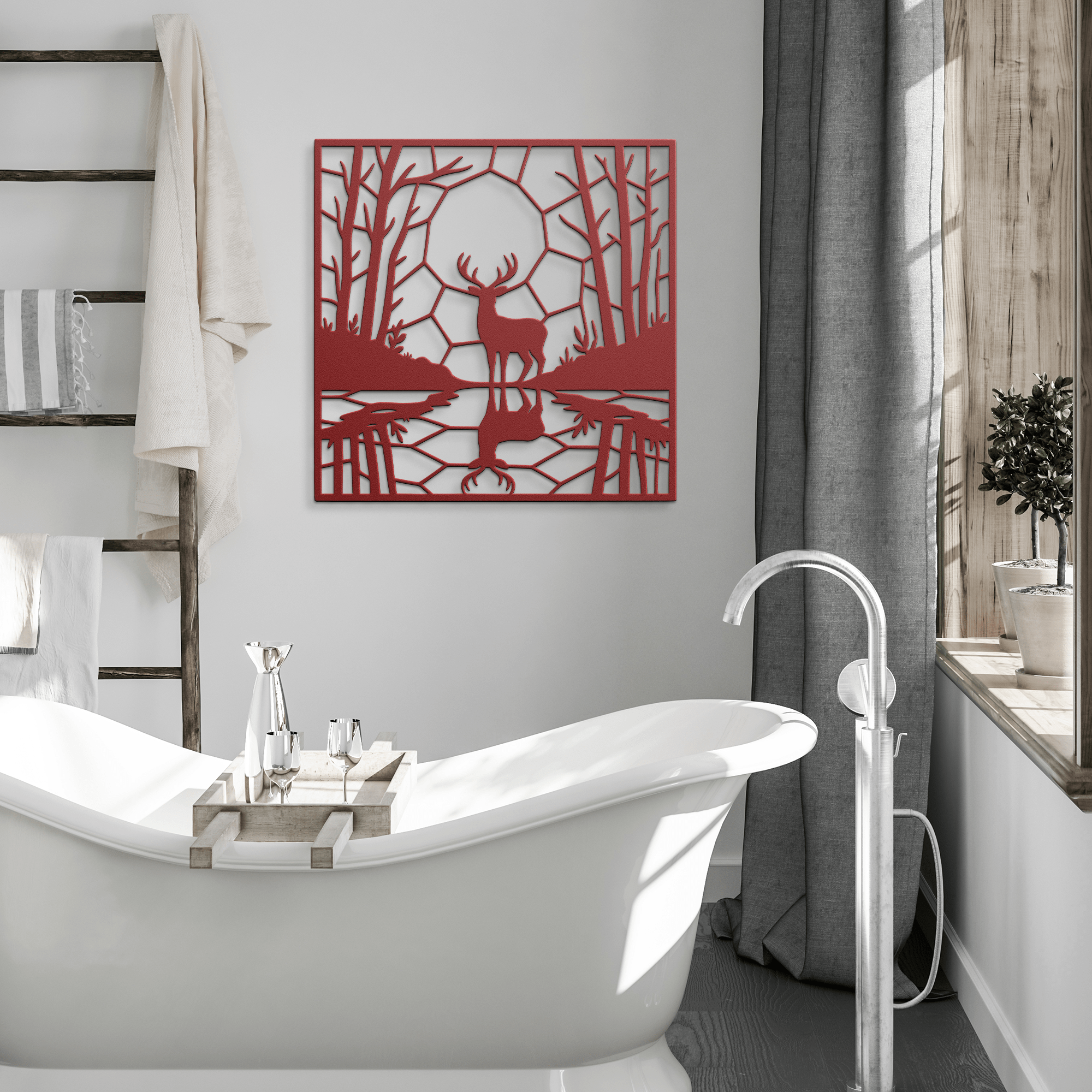 Deer Mosaic Metal Sign - Cool Metal Signs