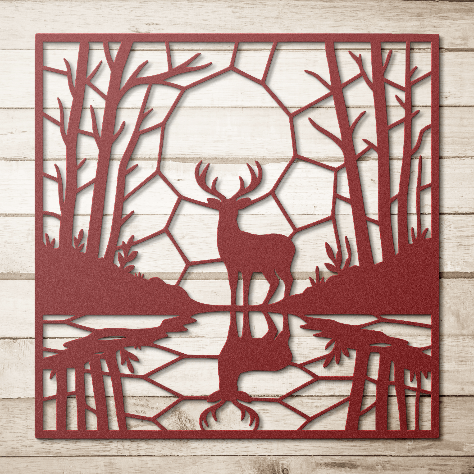 Deer Mosaic Metal Sign - Cool Metal Signs