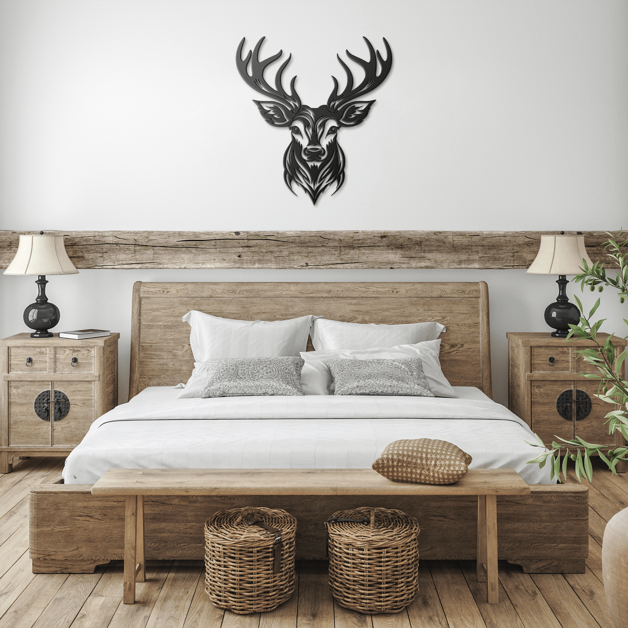 Deer Portrait Metal Sign - Cool Metal Signs
