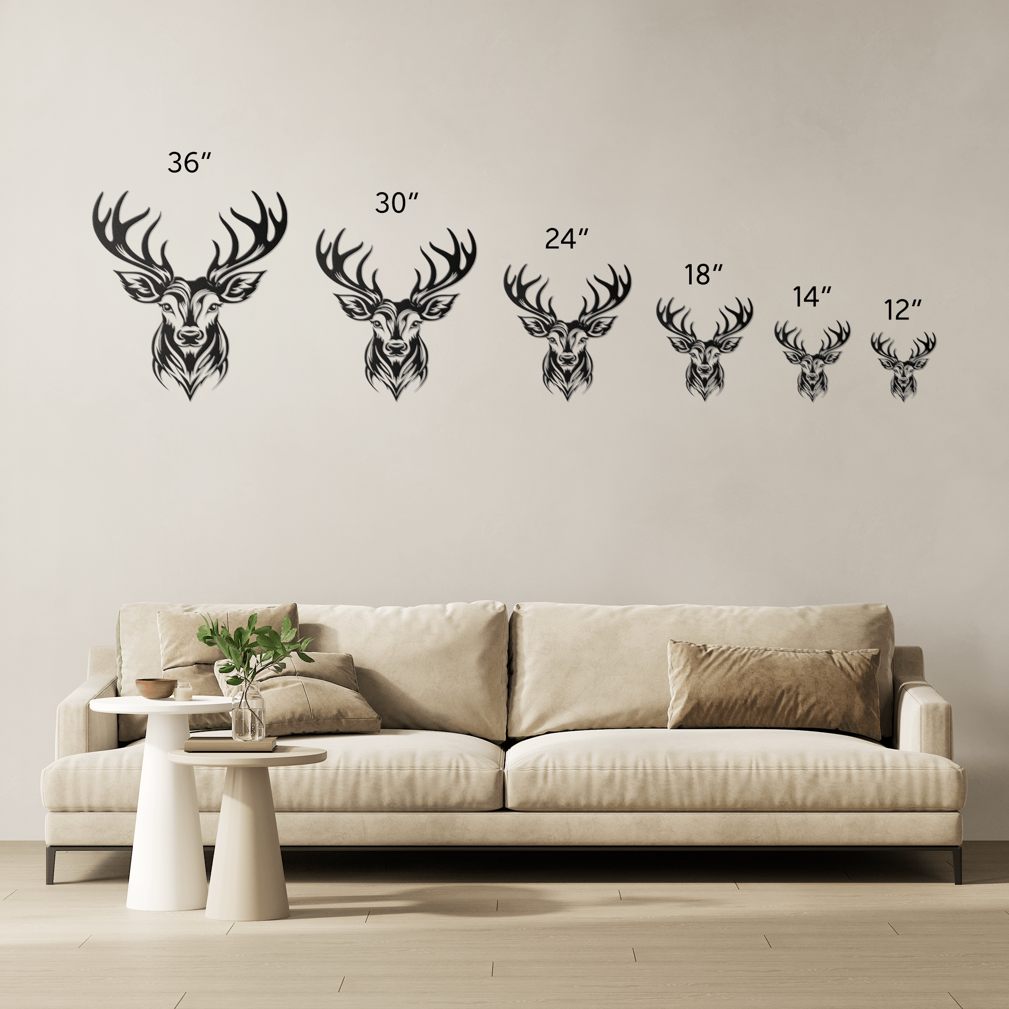 Deer Portrait Metal Sign - Cool Metal Signs