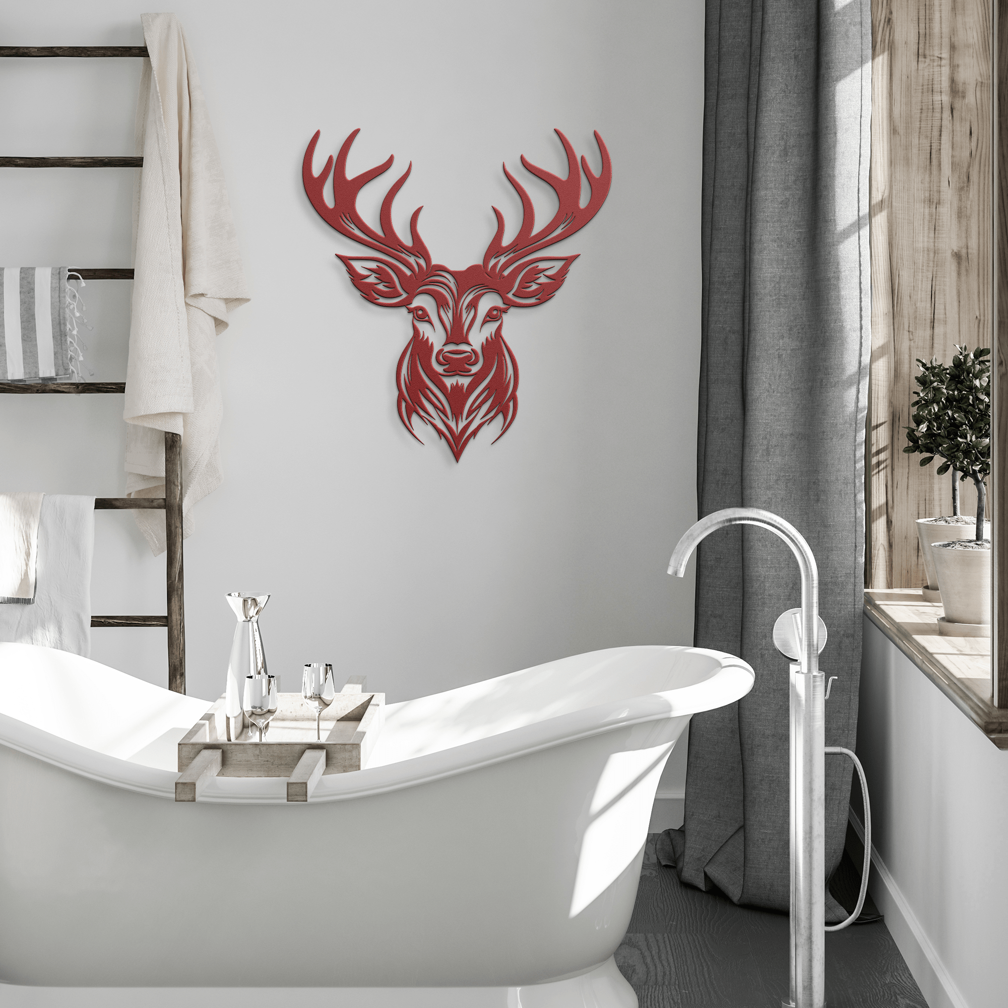 Deer Portrait Metal Sign - Cool Metal Signs