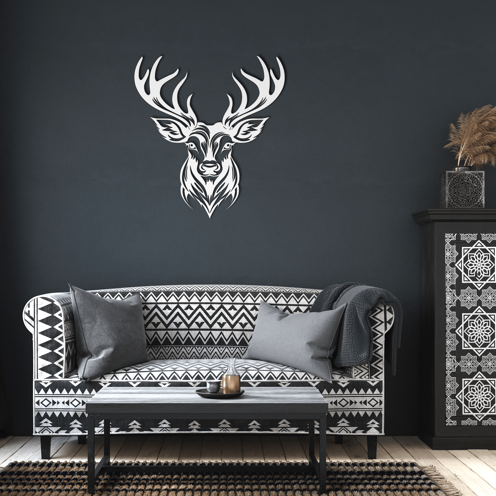 Deer Portrait Metal Sign - Cool Metal Signs