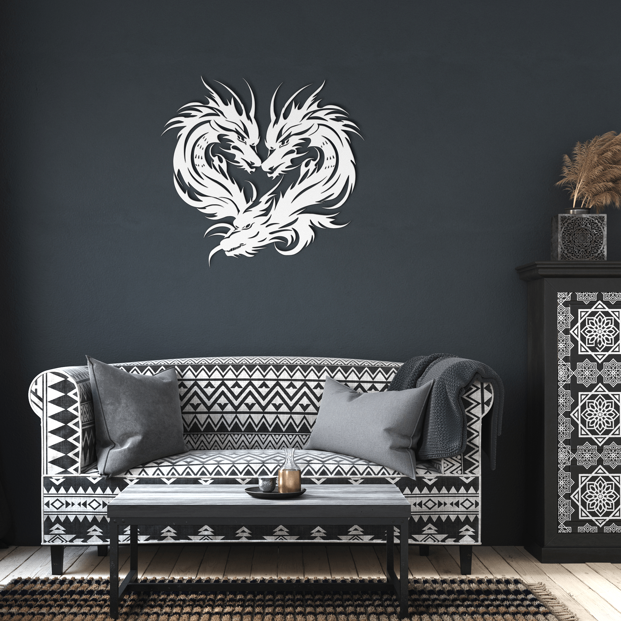 Dragon Heart Metal Sign - Cool Metal Signs