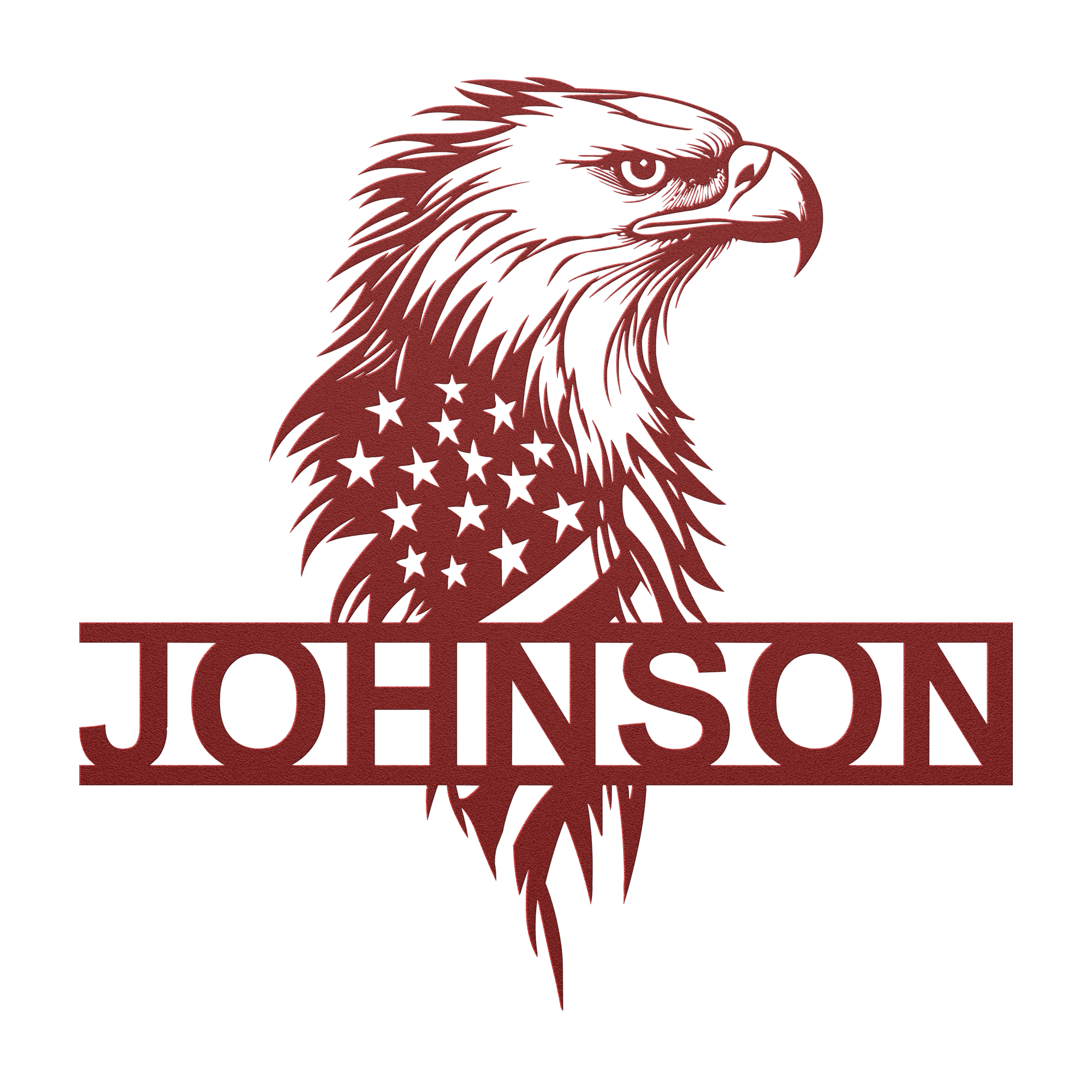 Eagled Wrapped Flag Metal Sign - Cool Metal Signs