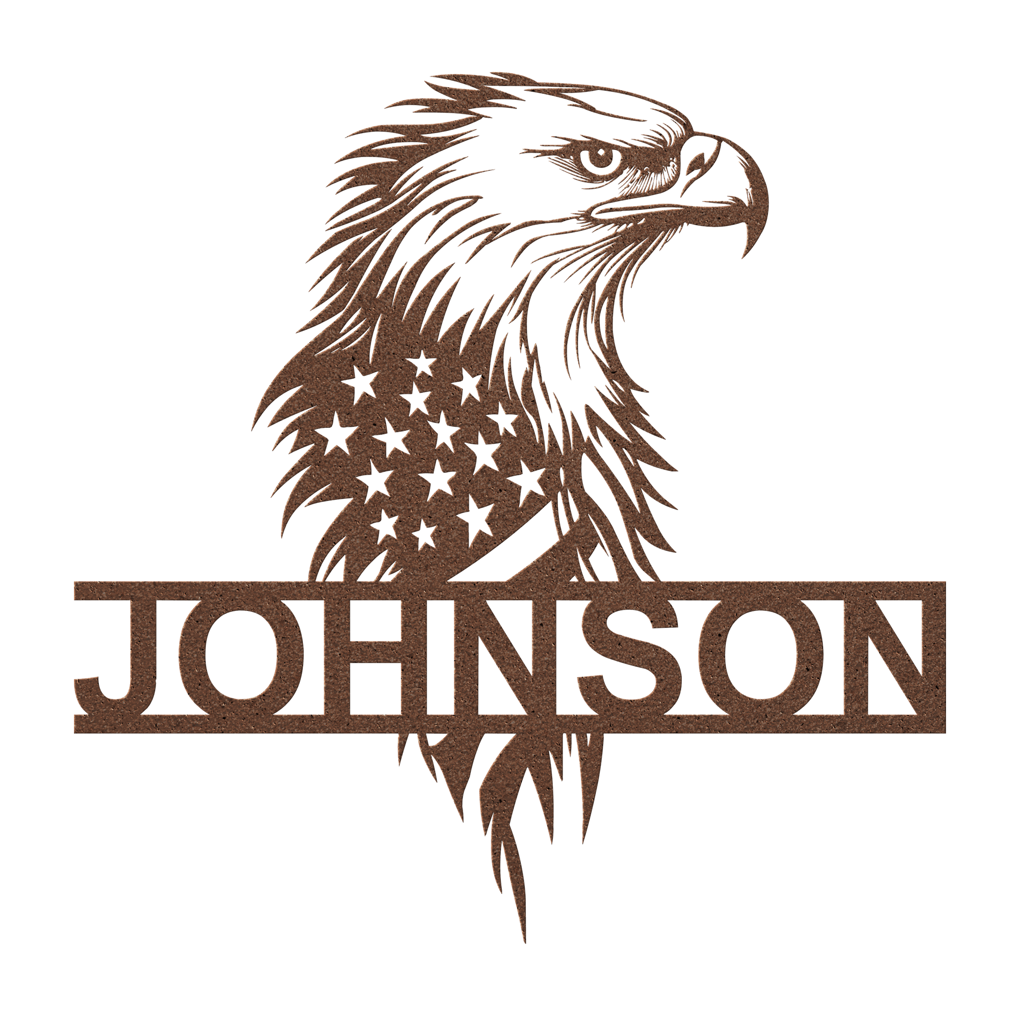 Eagled Wrapped Flag Metal Sign - Cool Metal Signs