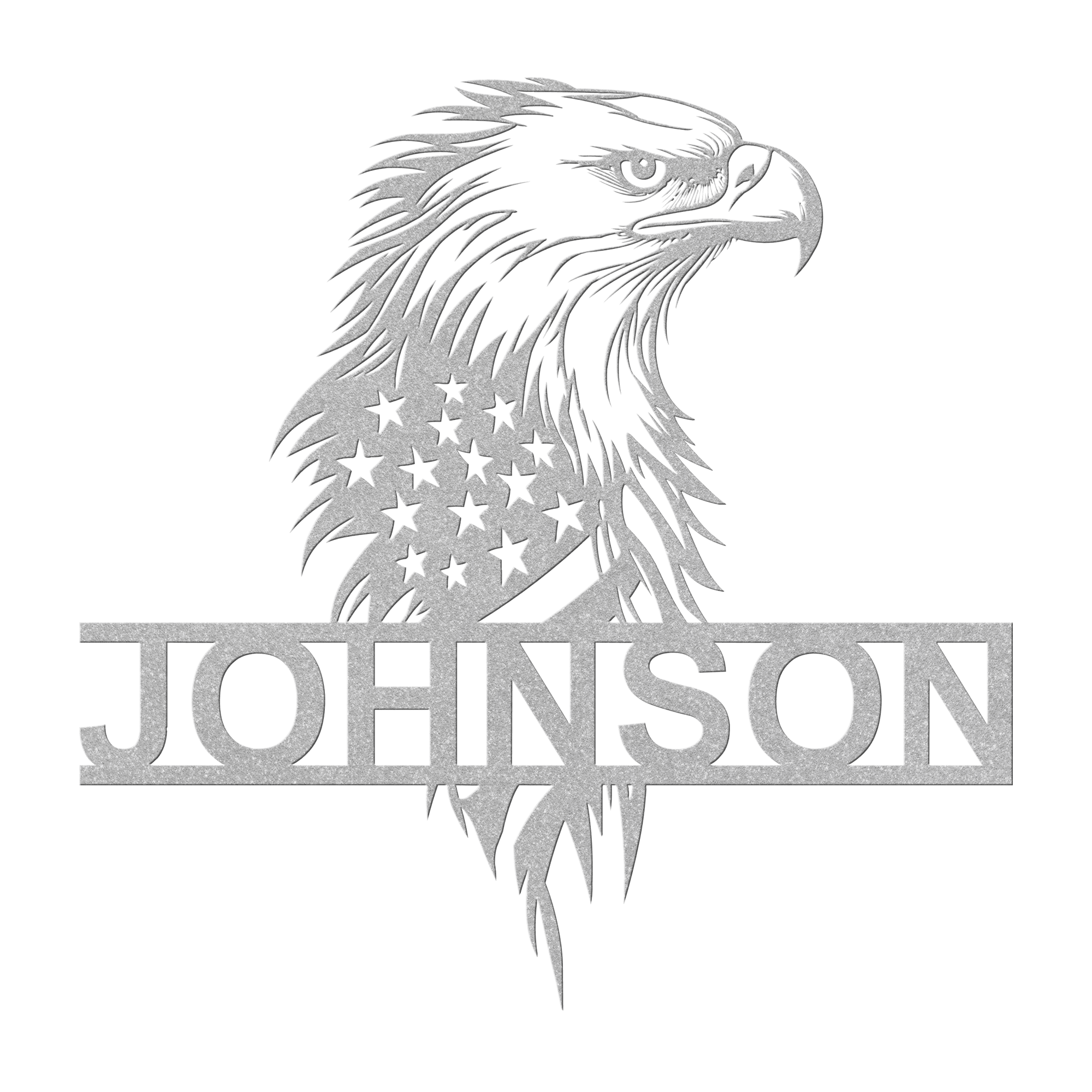 Eagled Wrapped Flag Metal Sign - Cool Metal Signs