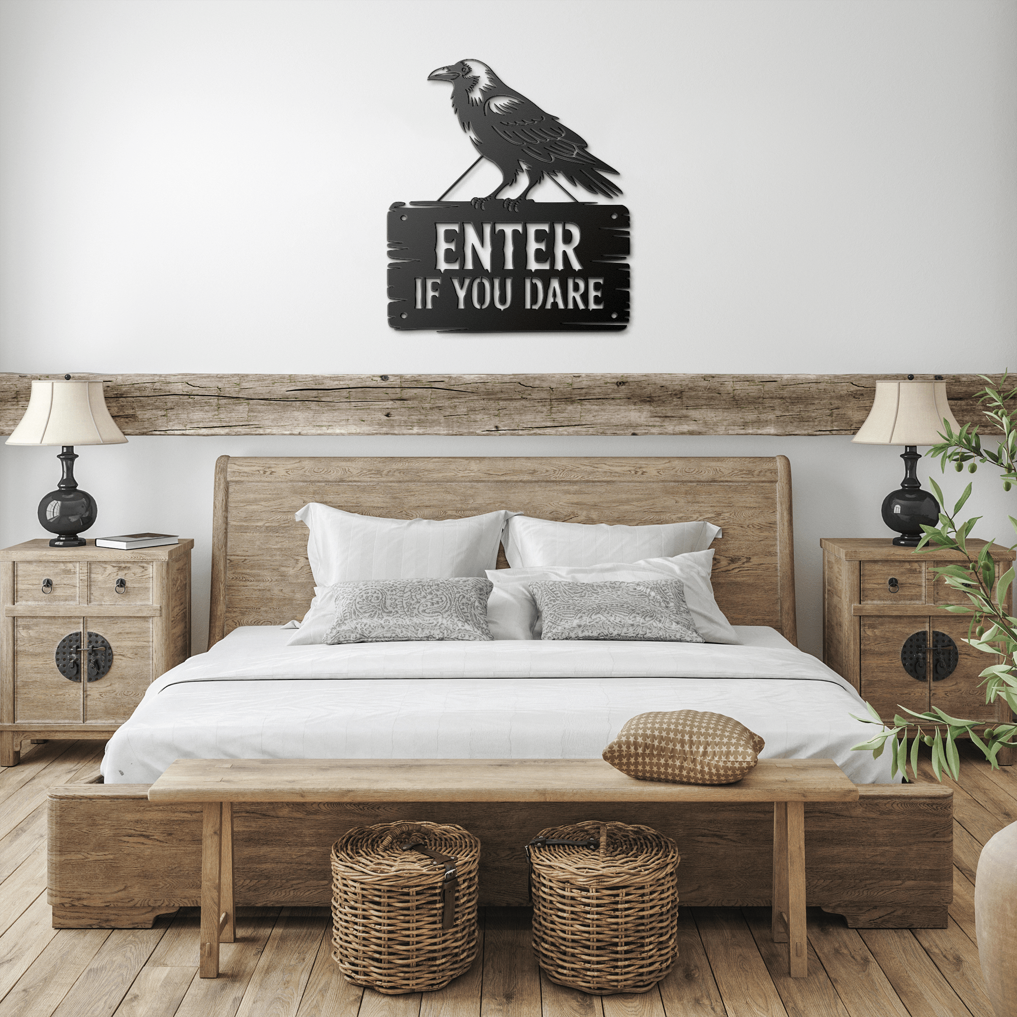 Enter If You Dare Metal Sign - Cool Metal Signs