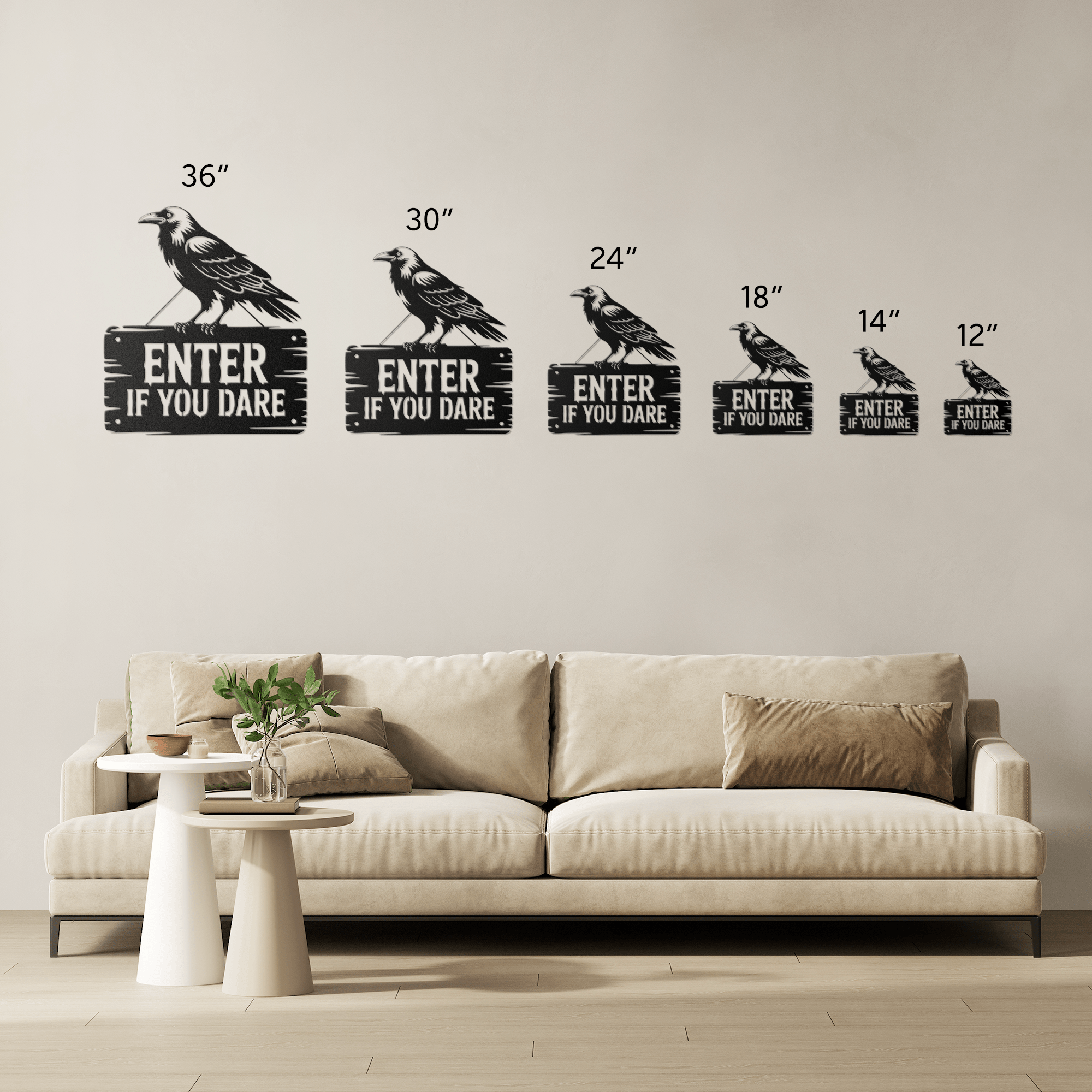 Enter If You Dare Metal Sign - Cool Metal Signs