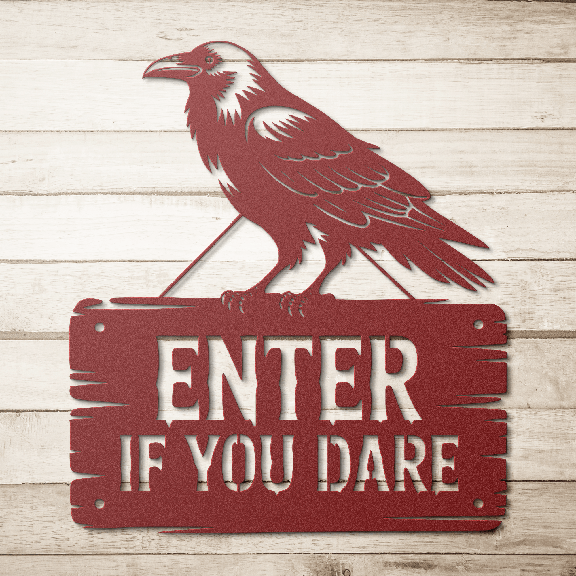 Enter If You Dare Metal Sign - Cool Metal Signs