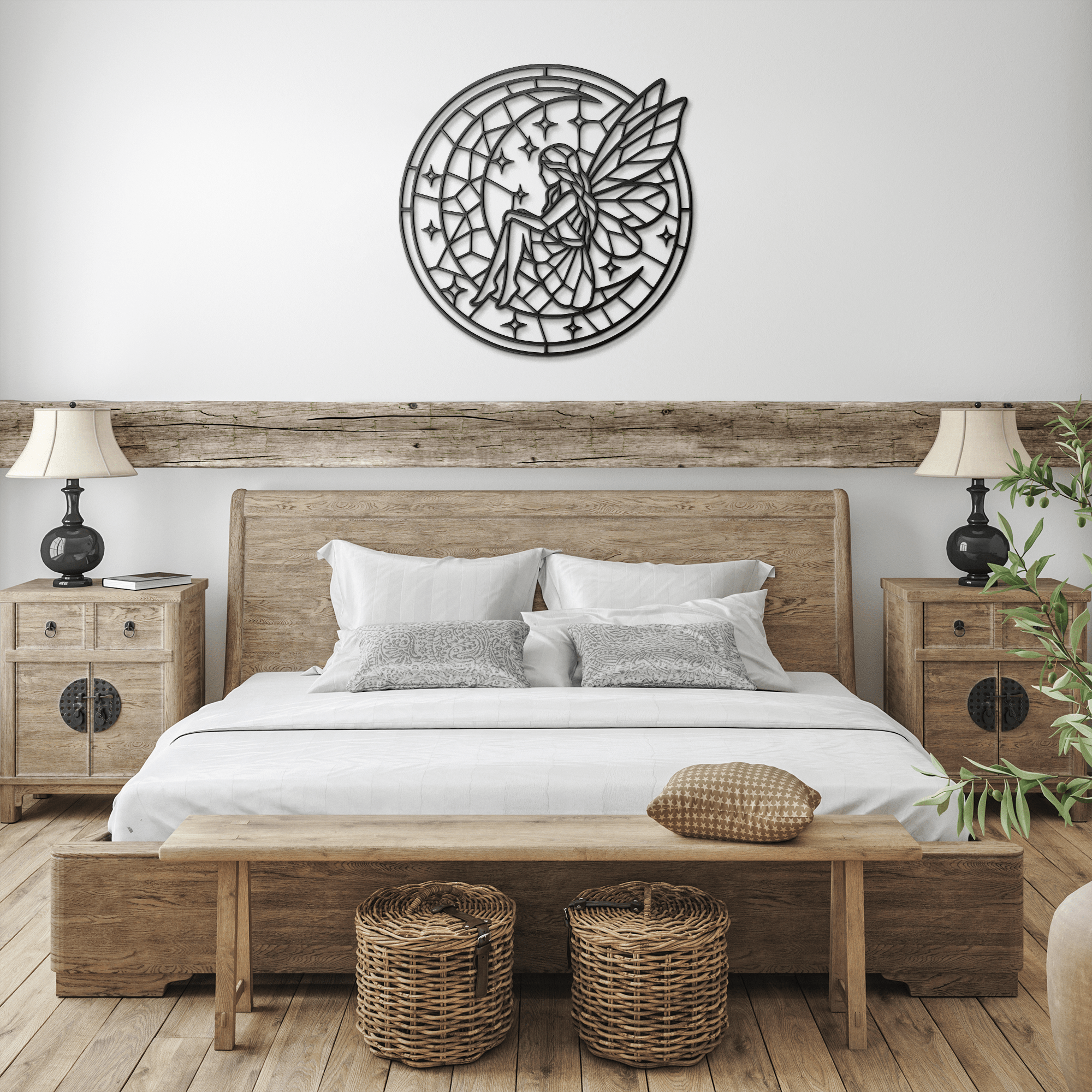 Fairy Moon Mosaic Metal Sign - Cool Metal Signs