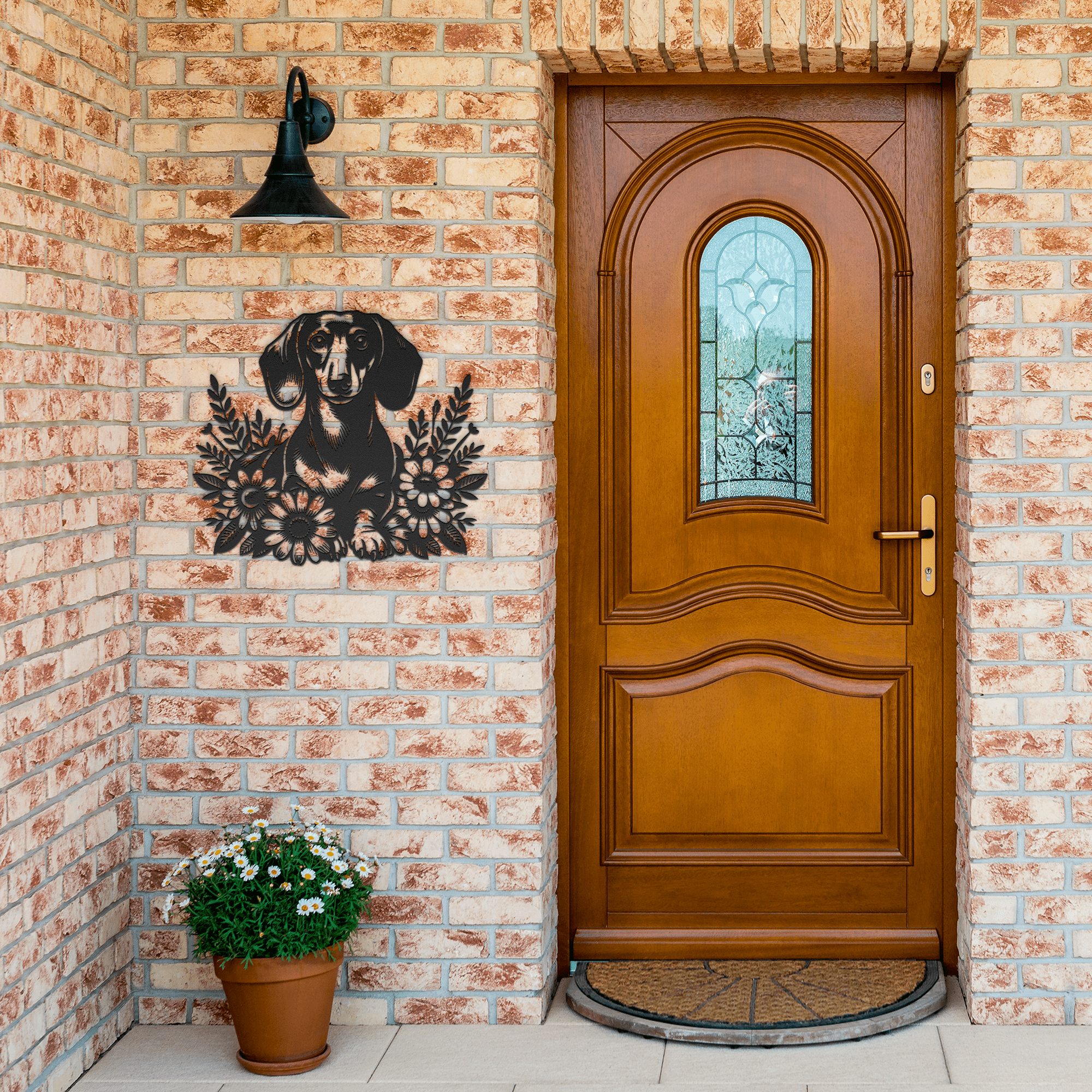 Floral Dachshund - Cool Metal Signs