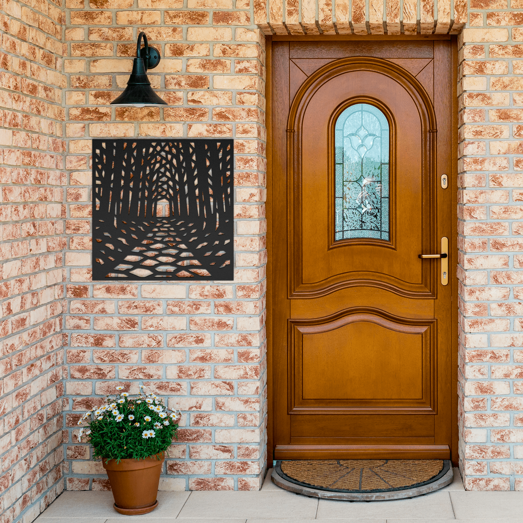 Geometric Forest Metal Sign - Cool Metal Signs