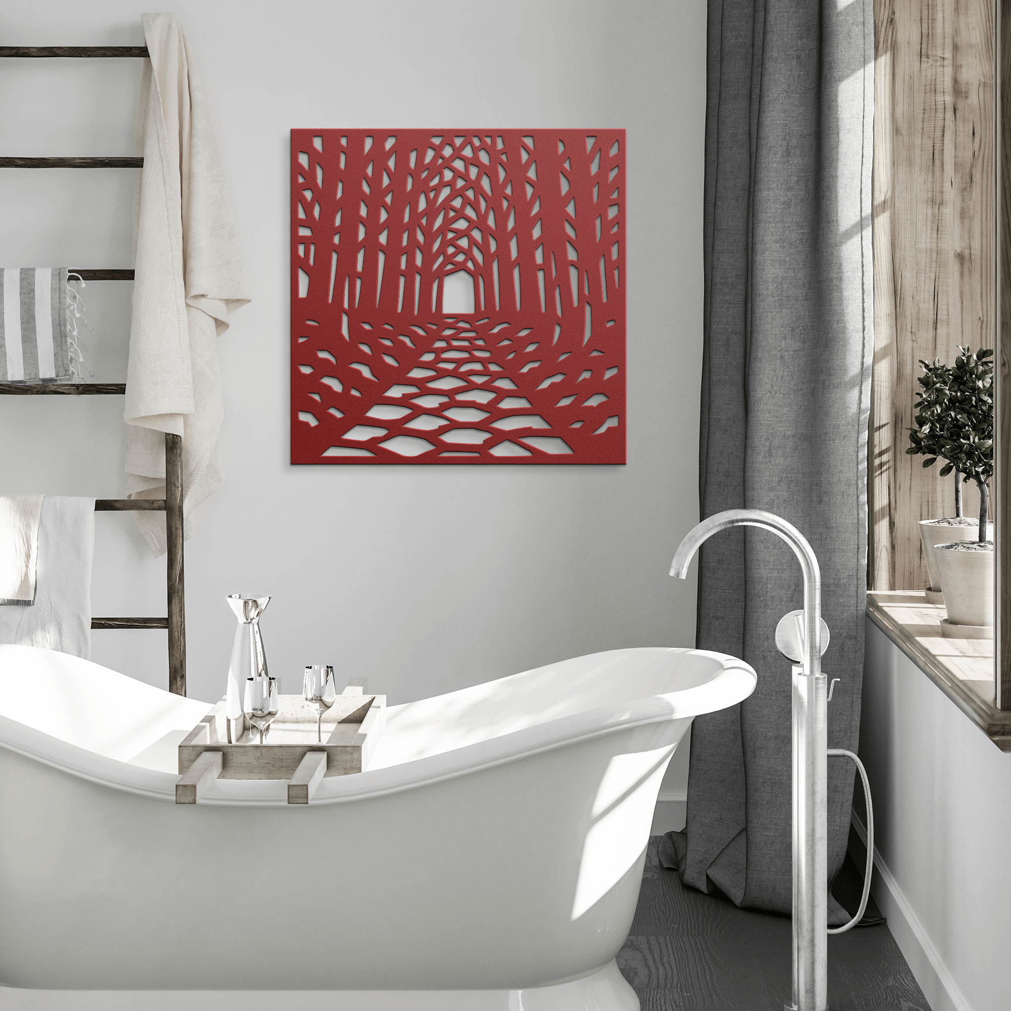 Geometric Forest Metal Sign - Cool Metal Signs