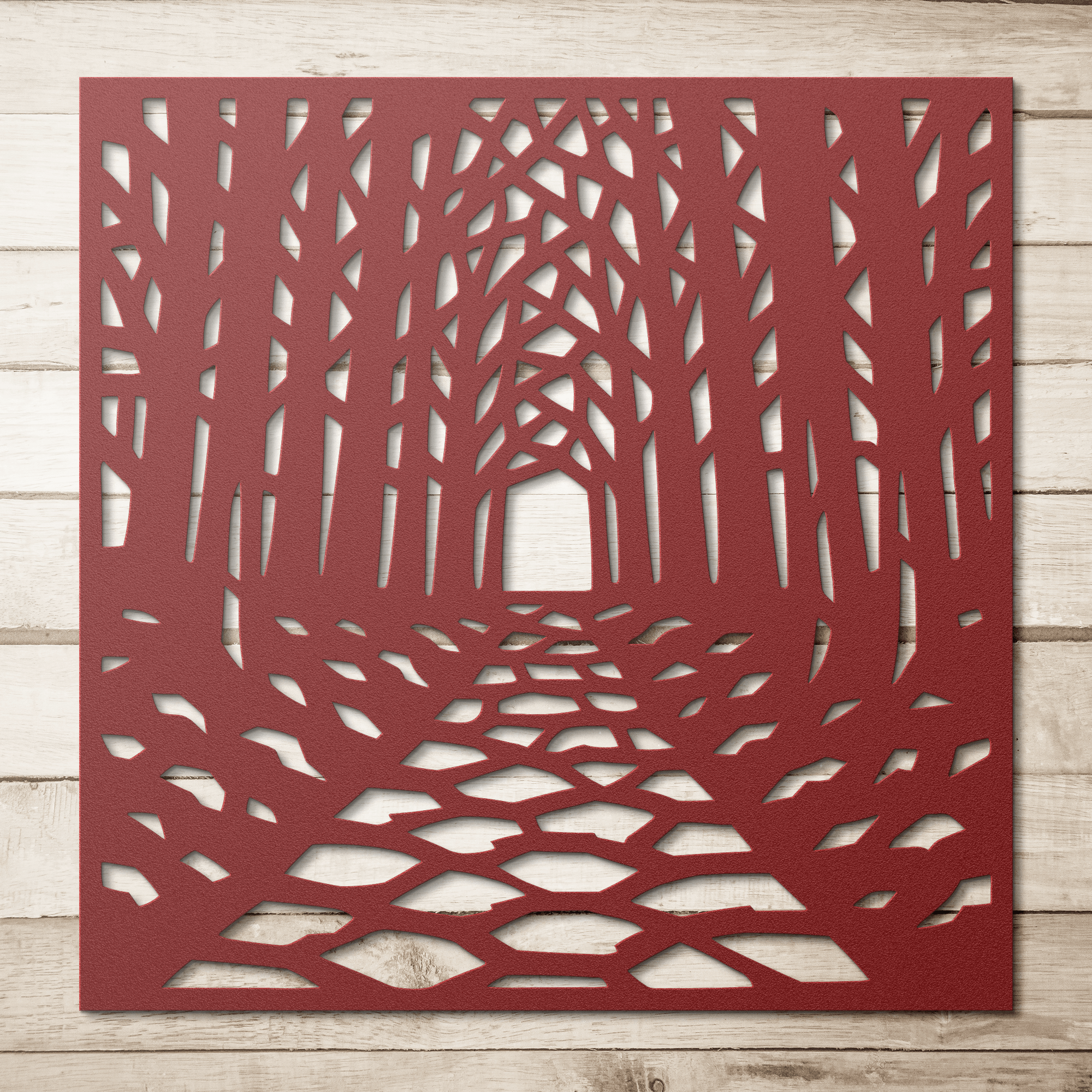 Geometric Forest Metal Sign - Cool Metal Signs