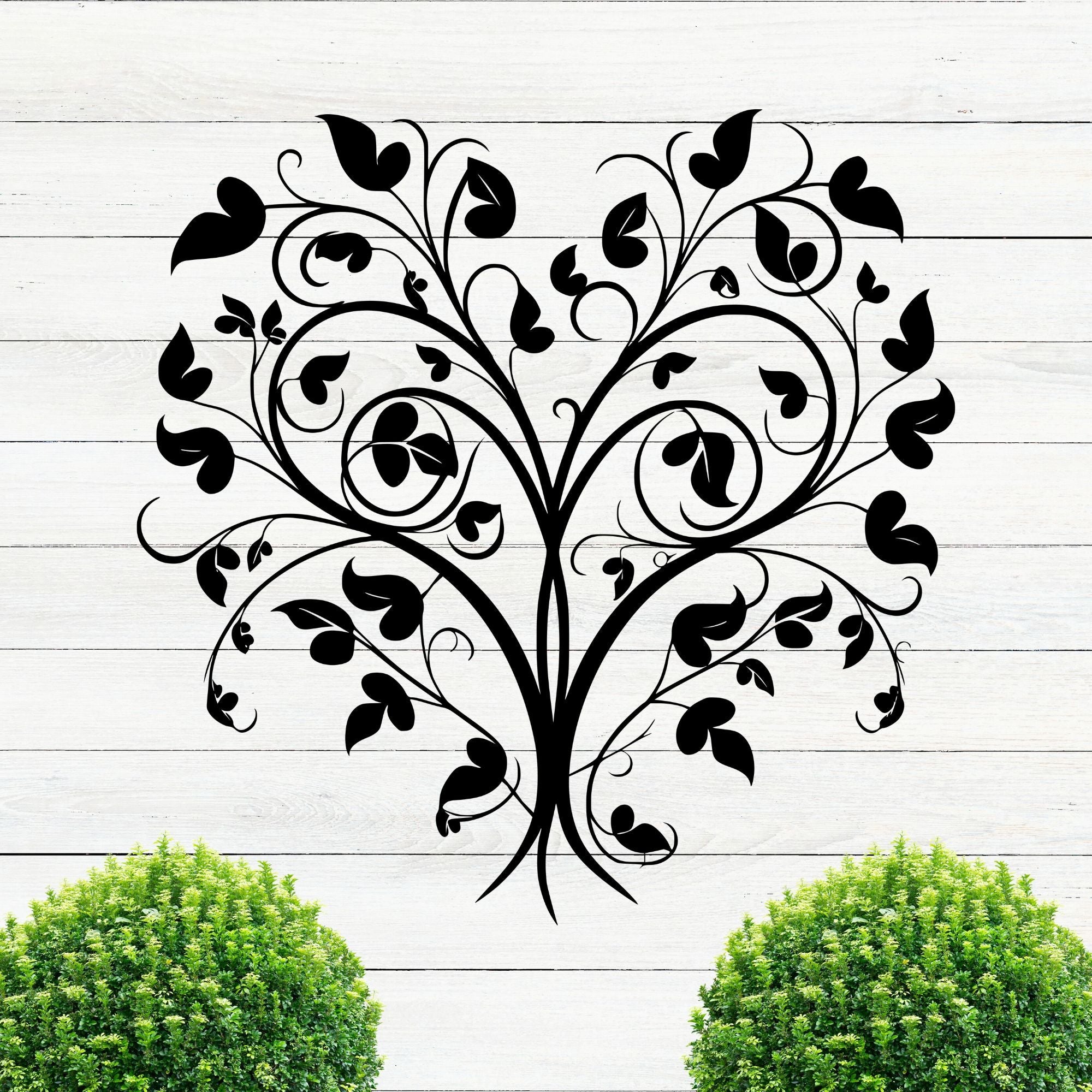 Heart of Leaves Metal Sign - Cool Metal Signs