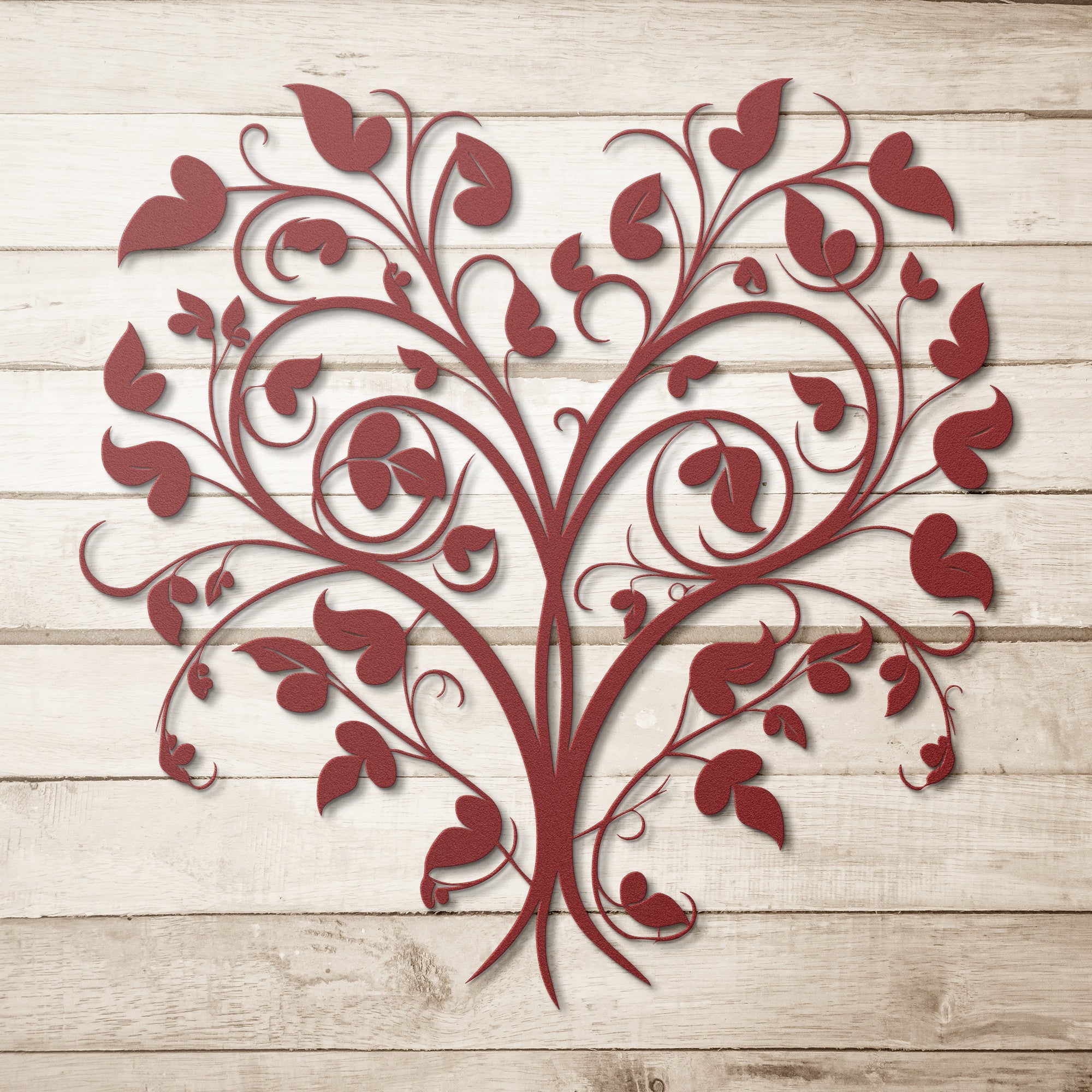 Heart of Leaves Metal Sign - Cool Metal Signs