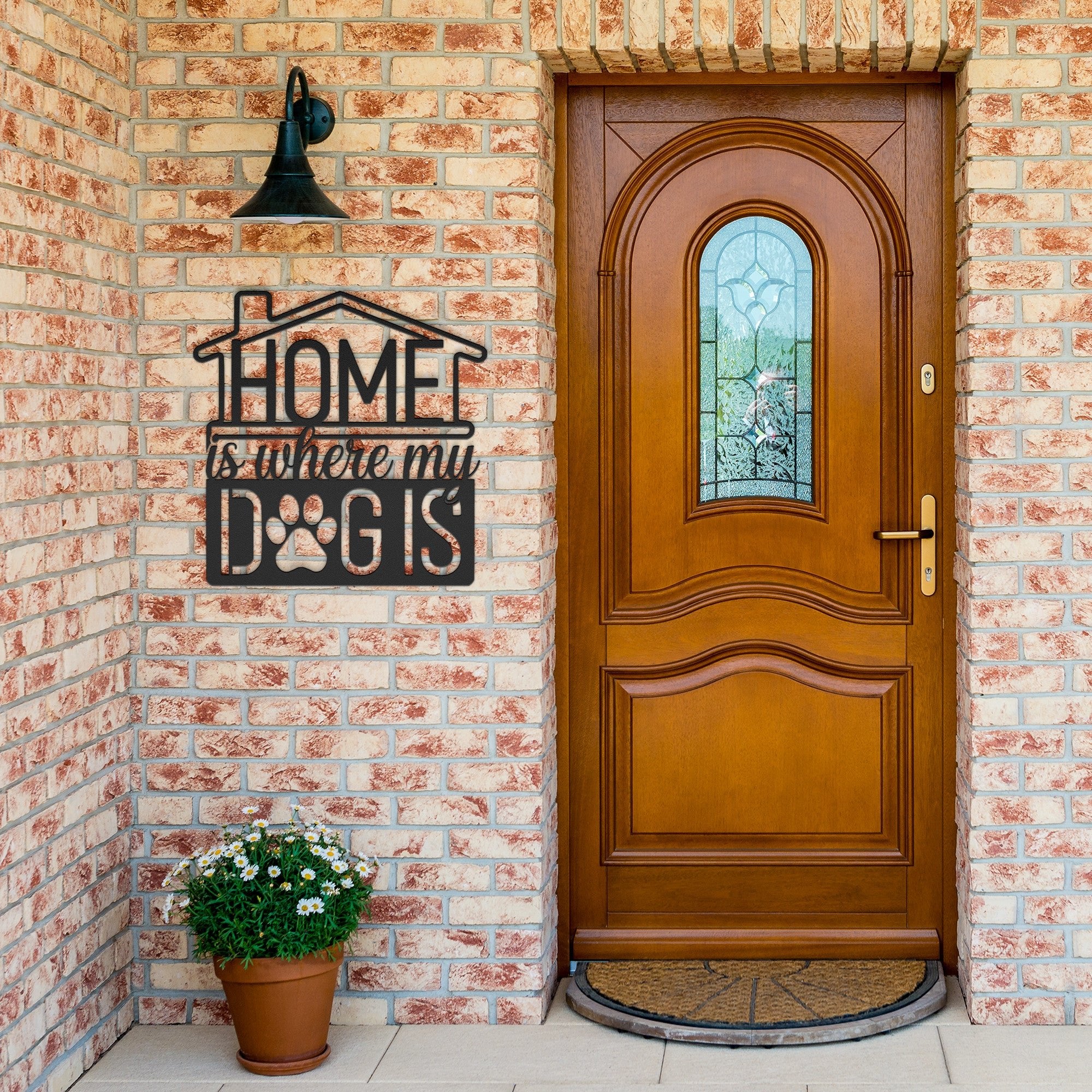 Home is where my Dog is Metal Sign - Cool Metal Signs