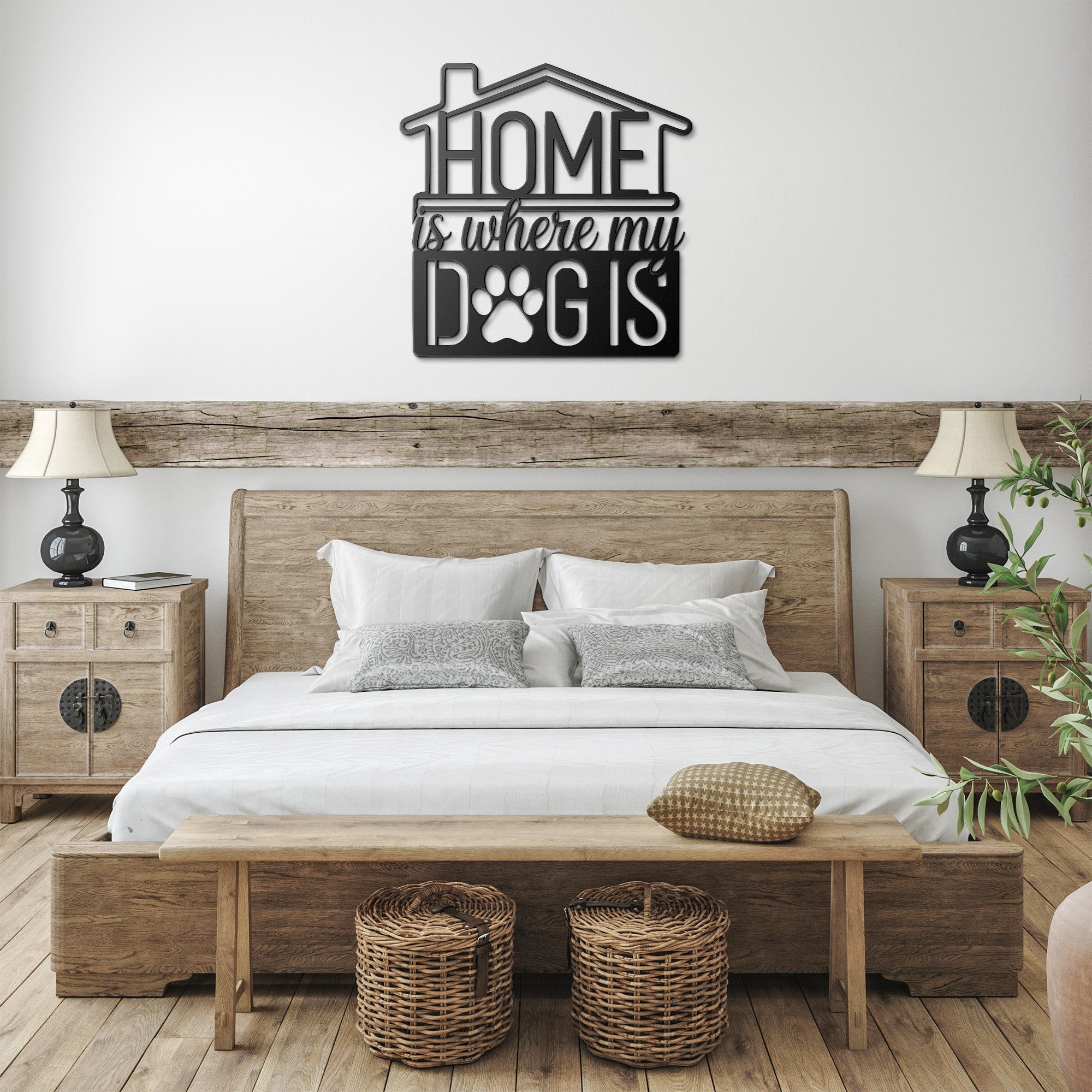 Home is where my Dog is Metal Sign - Cool Metal Signs