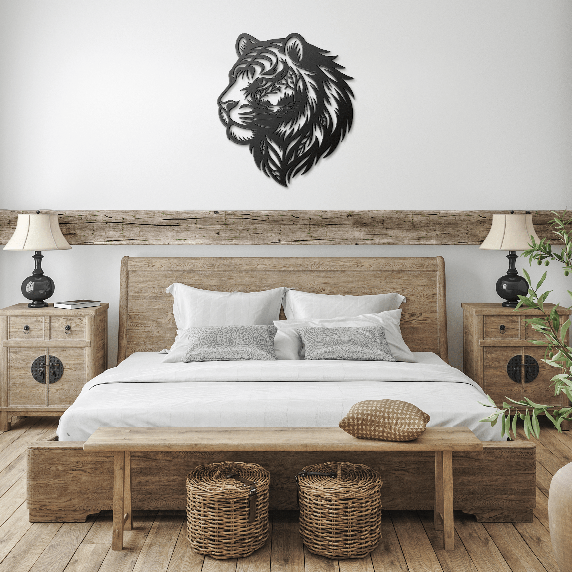 Lion Portrait Metal Sign - Cool Metal Signs