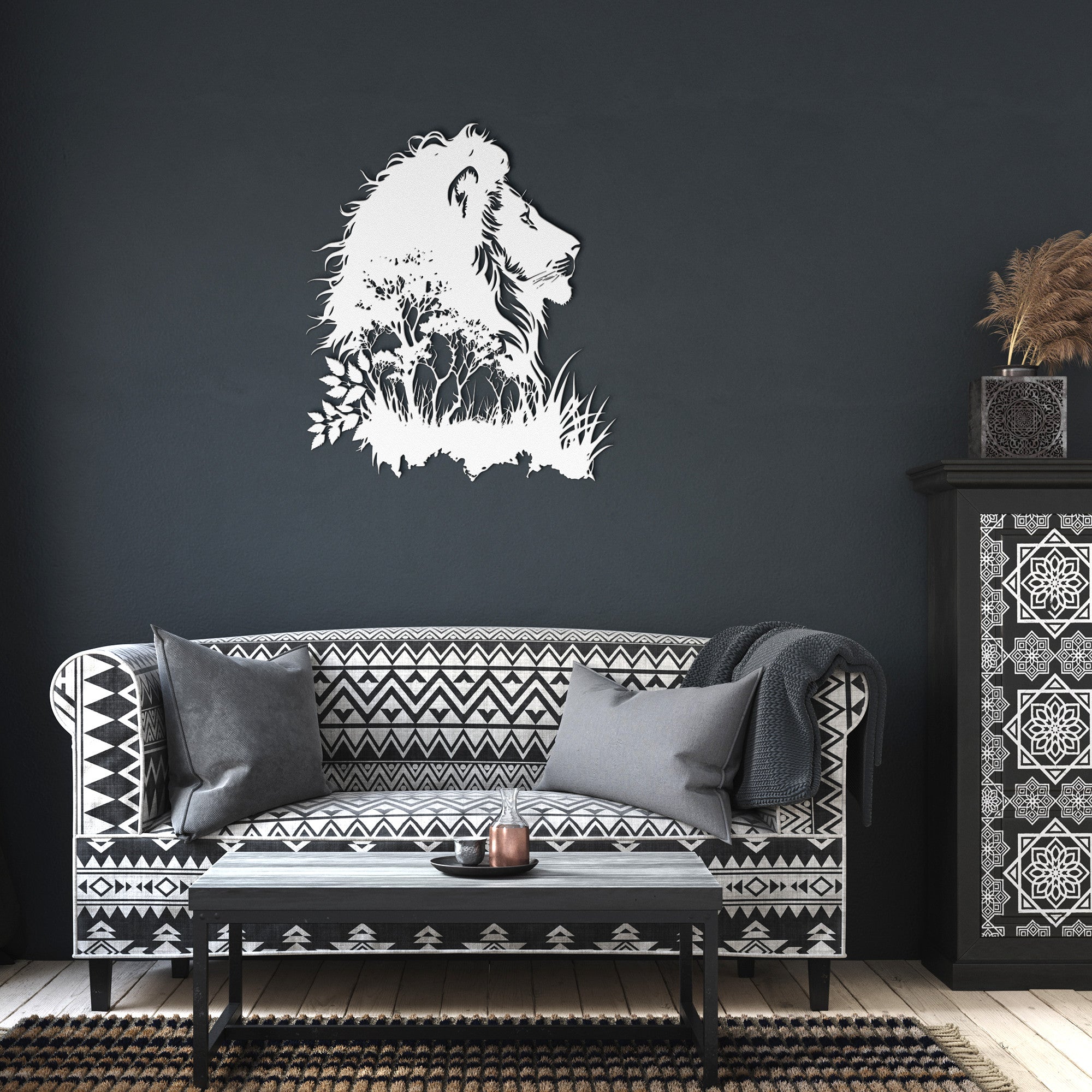 Majestic Lion Metal Sign - Cool Metal Signs