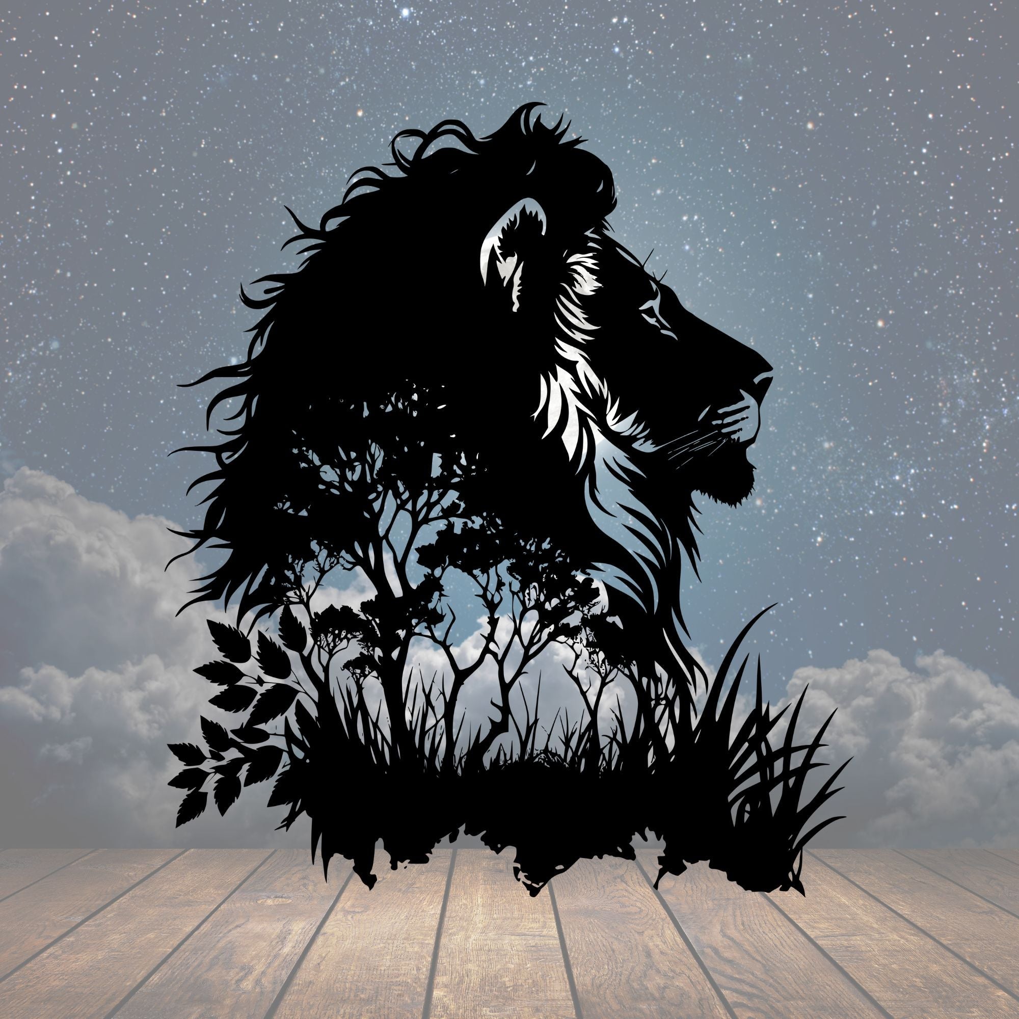 Majestic Lion Metal Sign - Cool Metal Signs