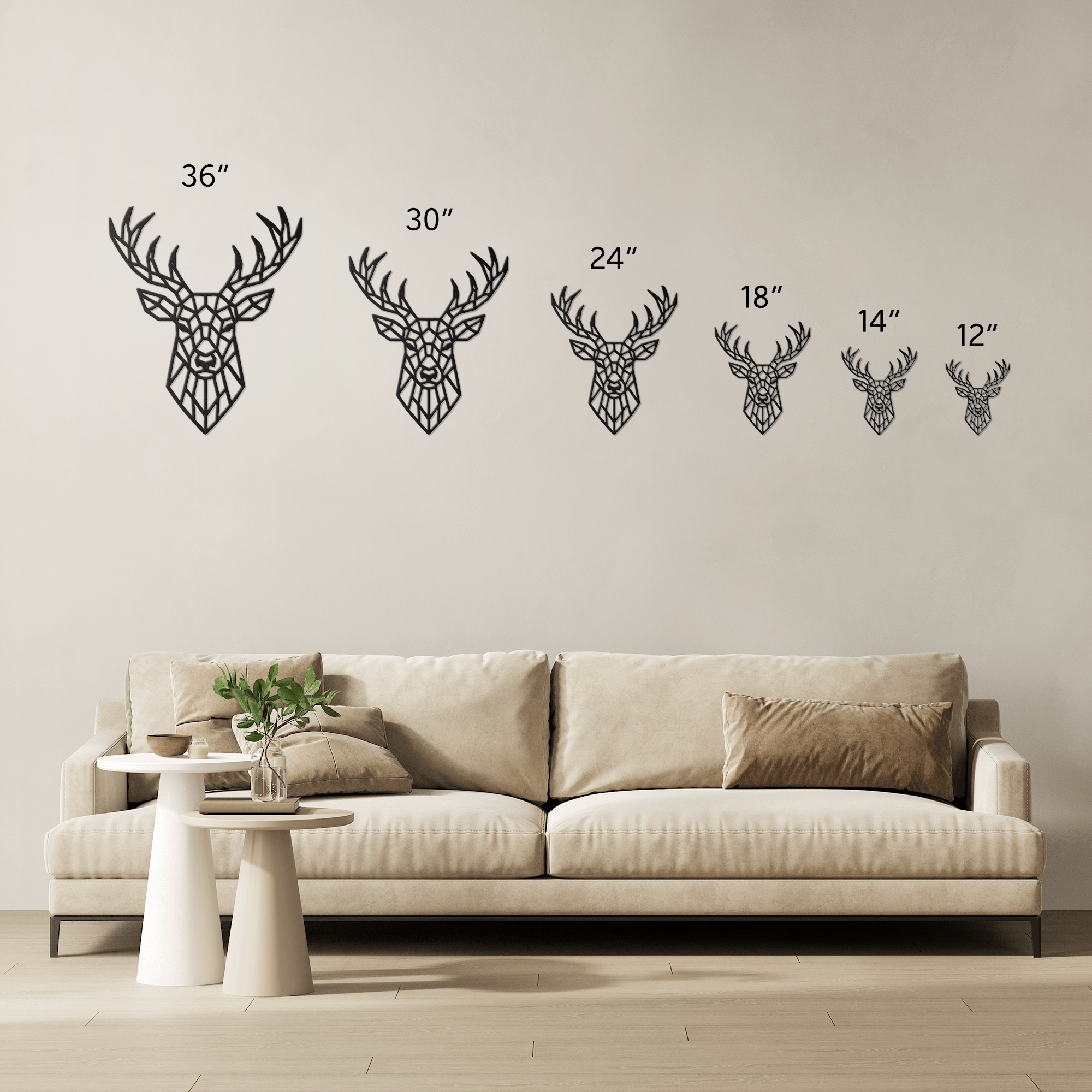 Mosaic Stag Metal Sign - Cool Metal Signs