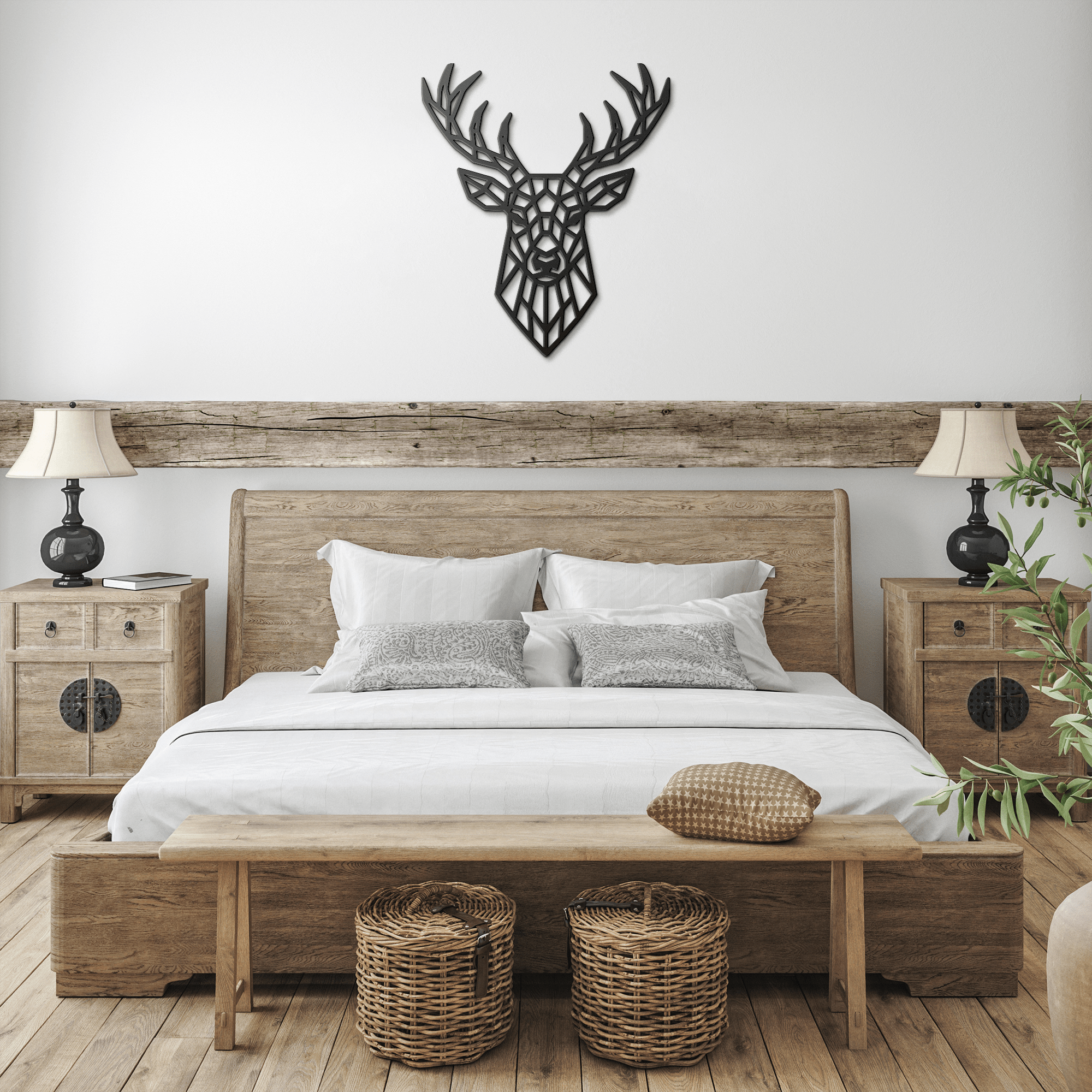 Mosaic Stag Metal Sign - Cool Metal Signs