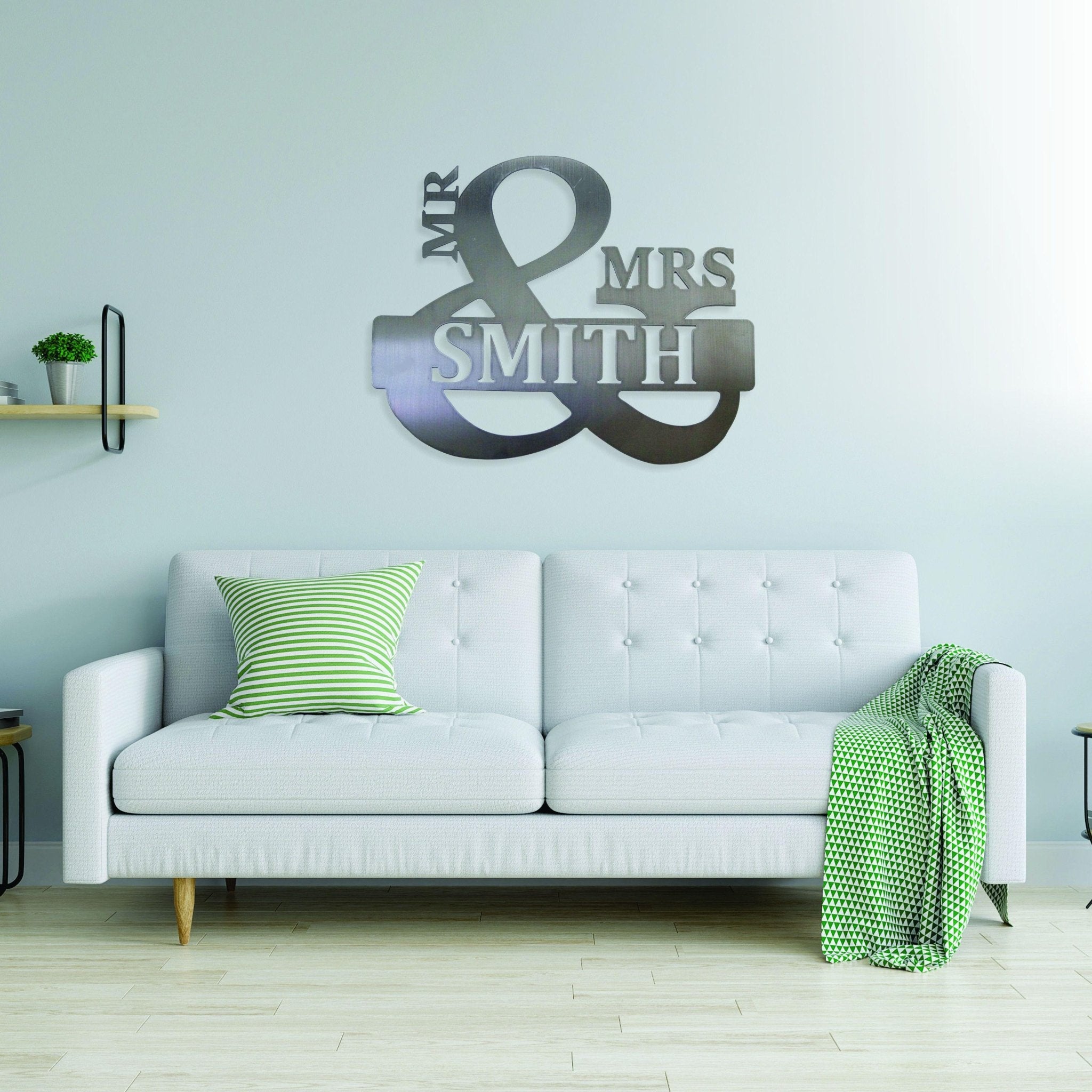 Mr. & Mrs. Monogram - Cool Metal Signs