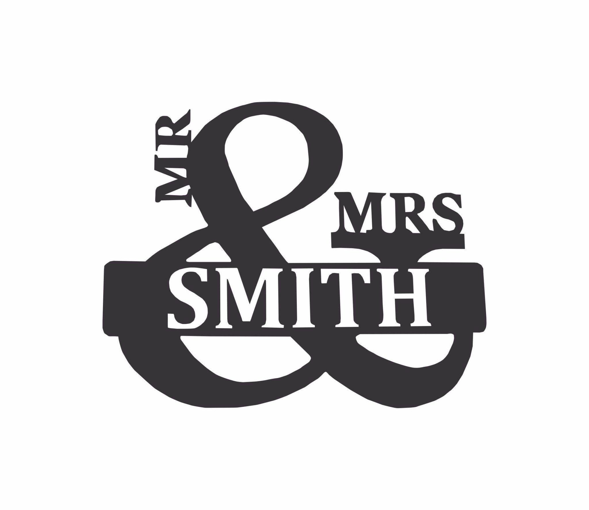 Mr. & Mrs. Monogram - Cool Metal Signs