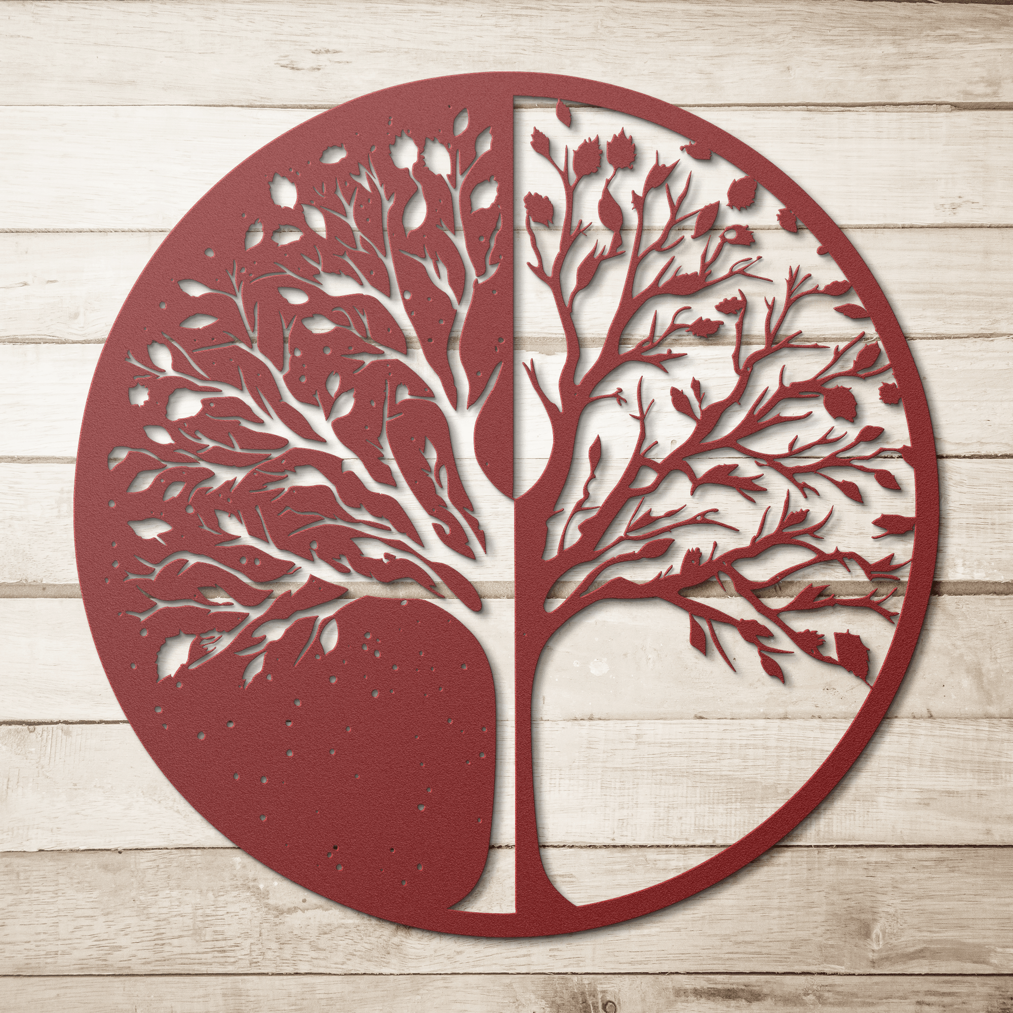 Night and Day Tree Metal Sign - Cool Metal Signs