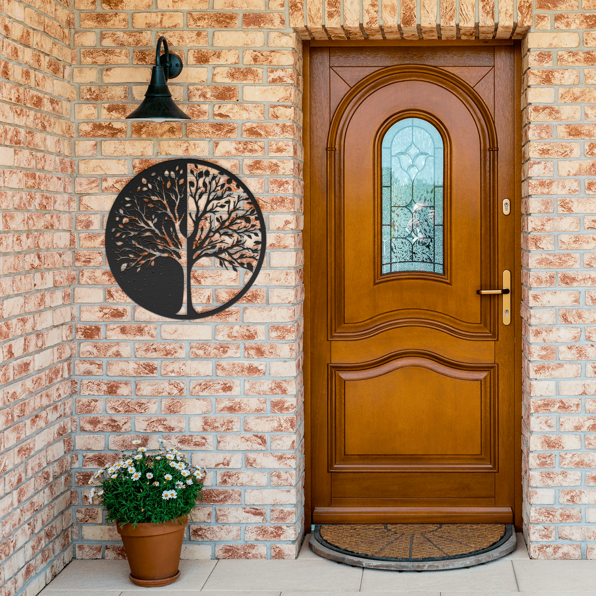Night and Day Tree Metal Sign - Cool Metal Signs