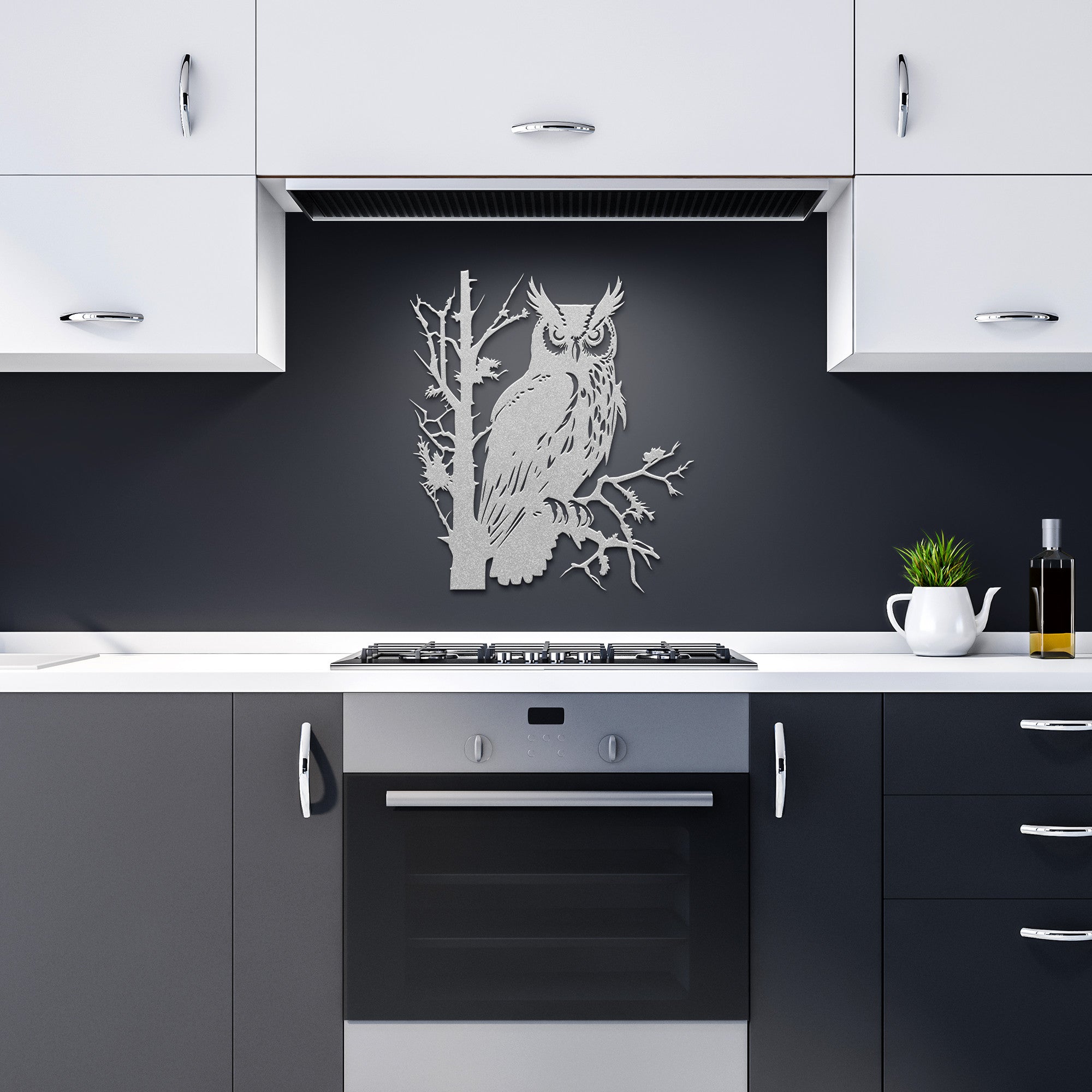 Owl in the tree Metal Sign - Cool Metal Signs