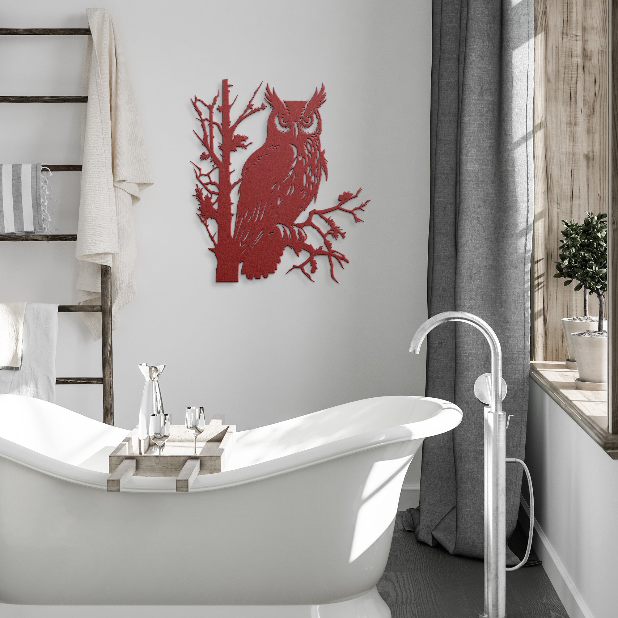 Owl in the tree Metal Sign - Cool Metal Signs