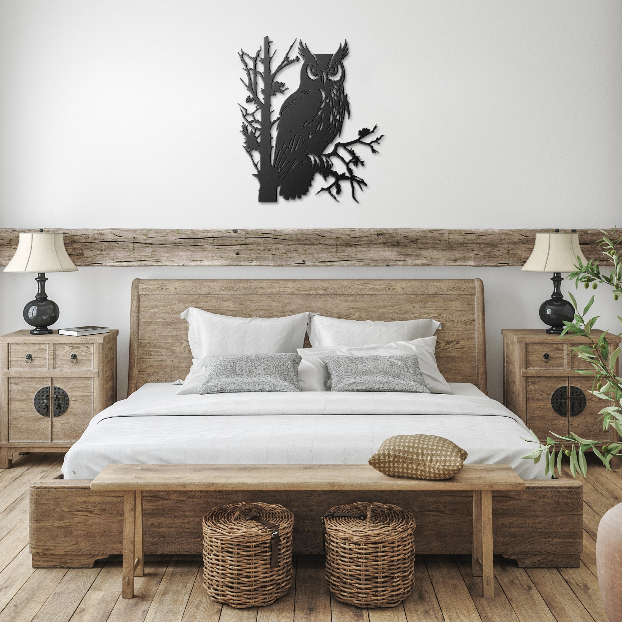 Owl in the tree Metal Sign - Cool Metal Signs