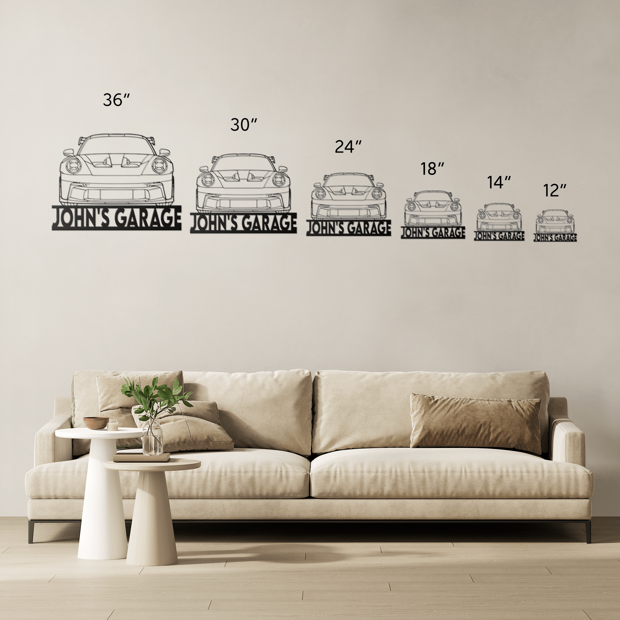 Personalized 911 Sports Car Metal Sign - Cool Metal Signs